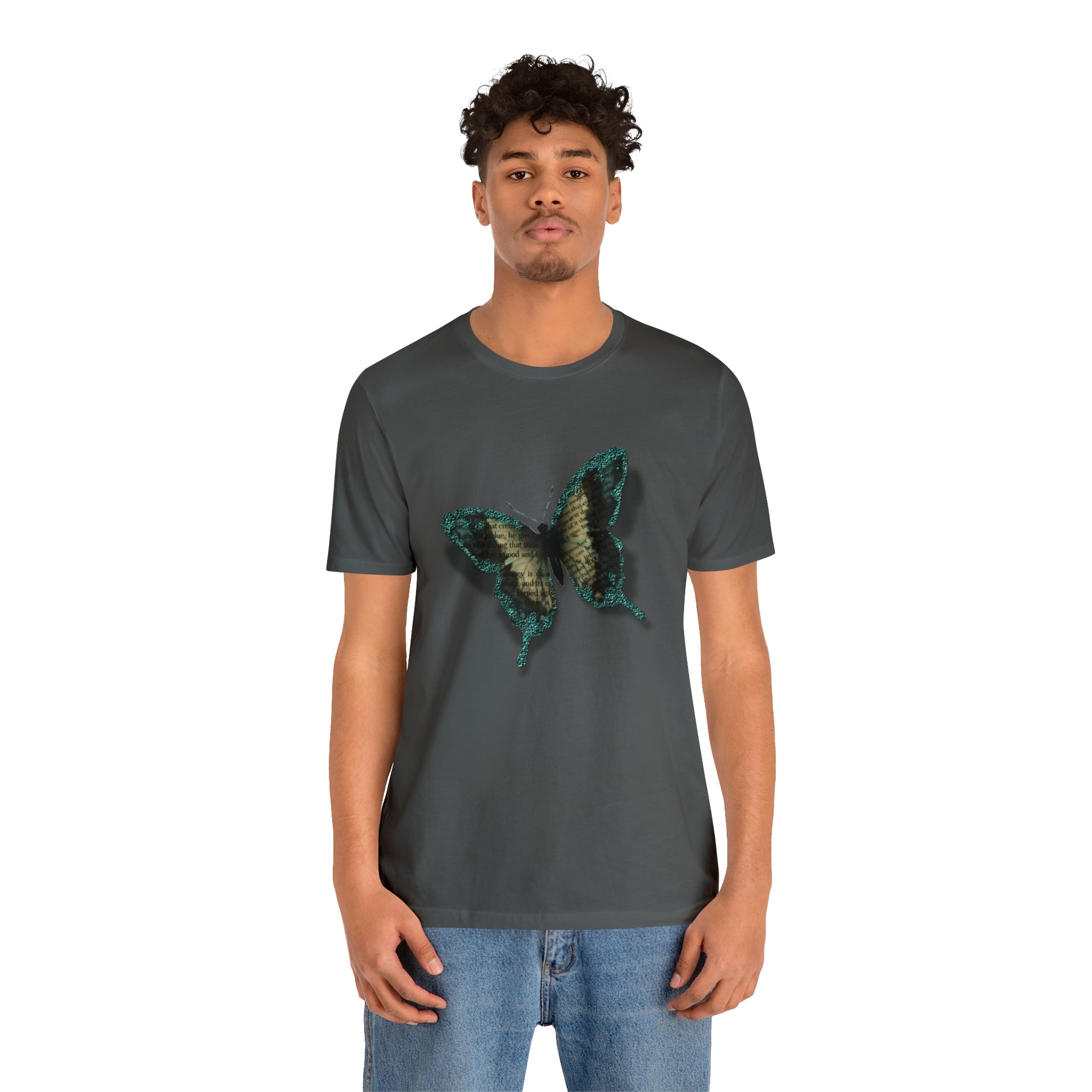 Unisex Jersey Short Sleeve Tee with Butterfly Print