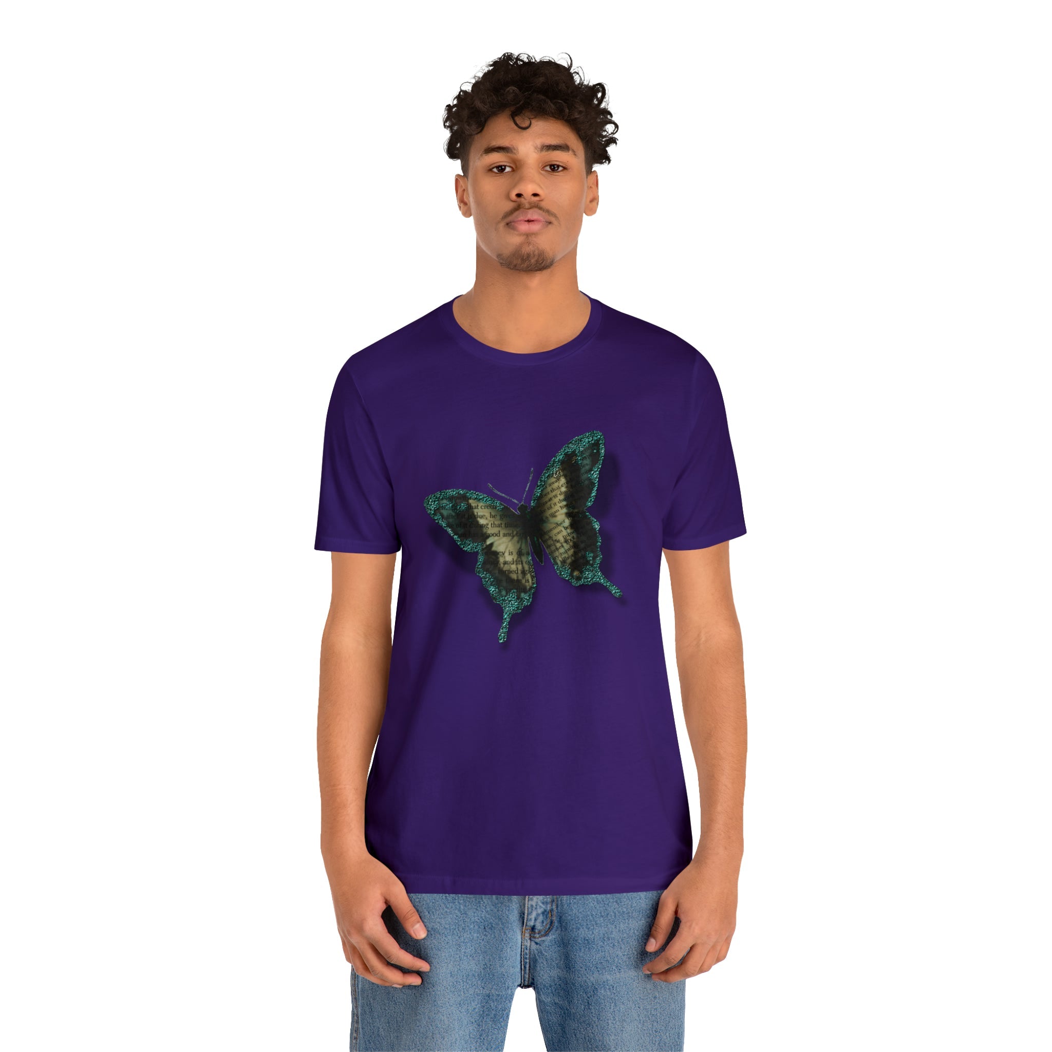 Unisex Jersey Short Sleeve Tee with Butterfly Print