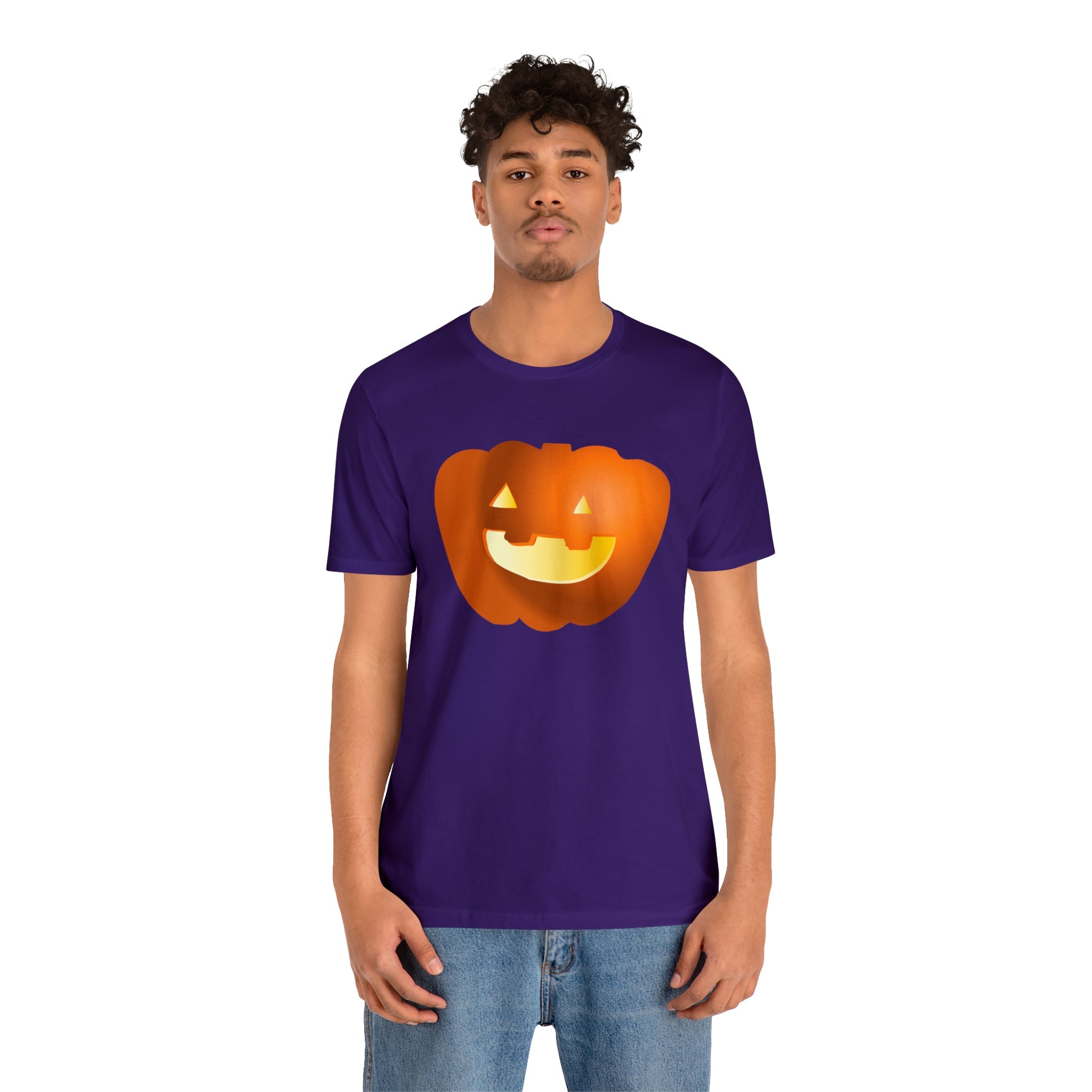 Unisex Jersey Short Sleeve Tee with Pumpkin Print