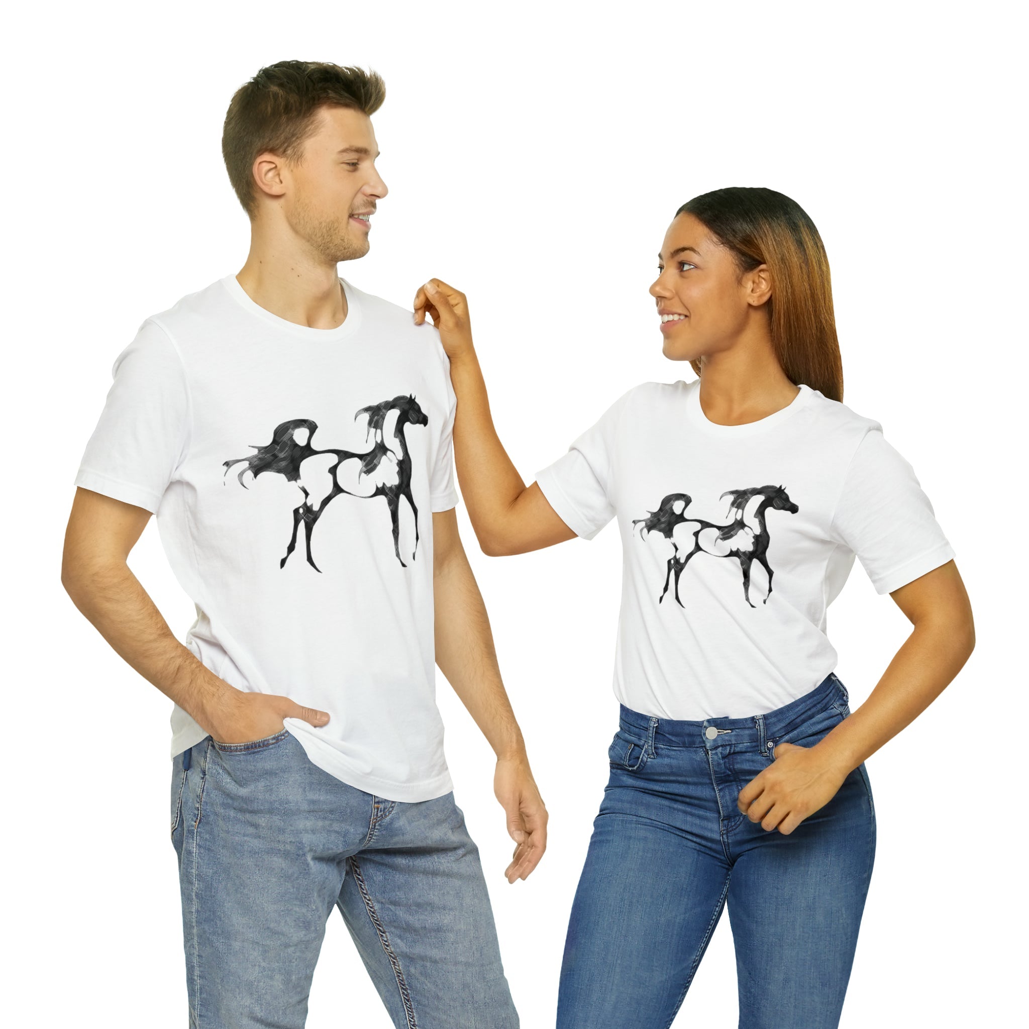 Unisex Jersey Short Sleeve Tee Arabian Horse Print