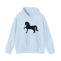 Unisex Heavy Blend™ Hooded Sweatshirt Morgan Horse front Print - AdeleEmbroidery