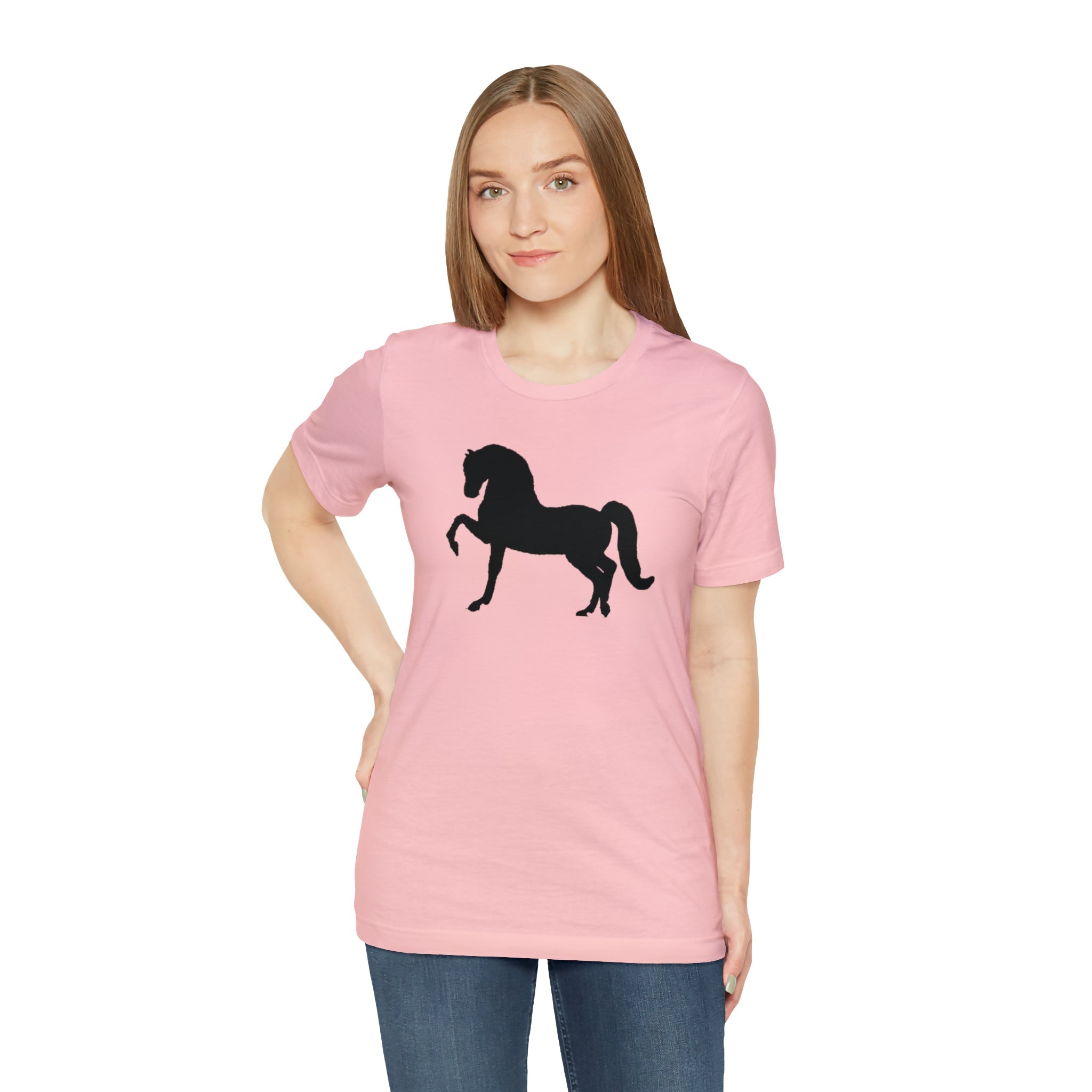 Unisex Jersey Short Sleeve Tee with Front Morgan Horse Print