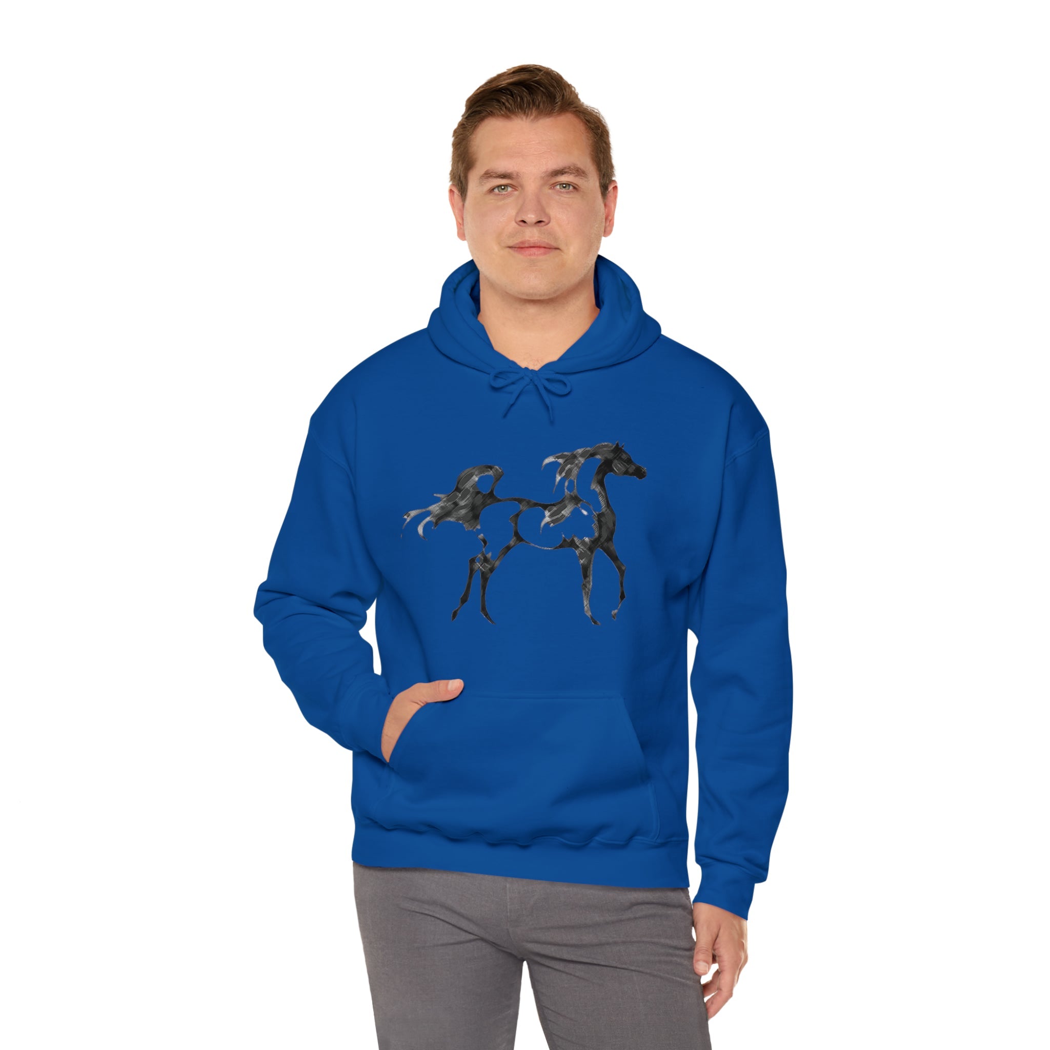 Unisex Heavy Blend™ Hooded Sweatshirt Arabian Horse front Print