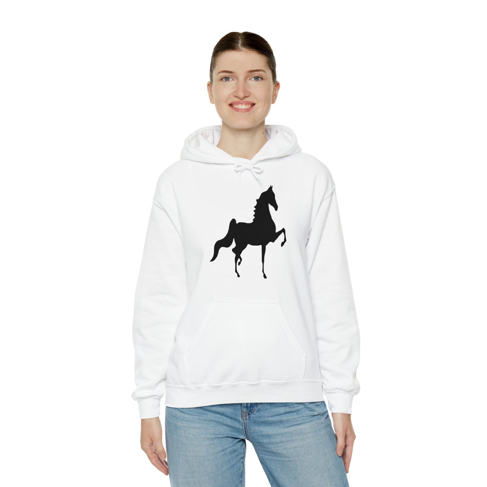 Unisex Heavy Blend™ Hooded Sweatshirt Front Print Saddlebred