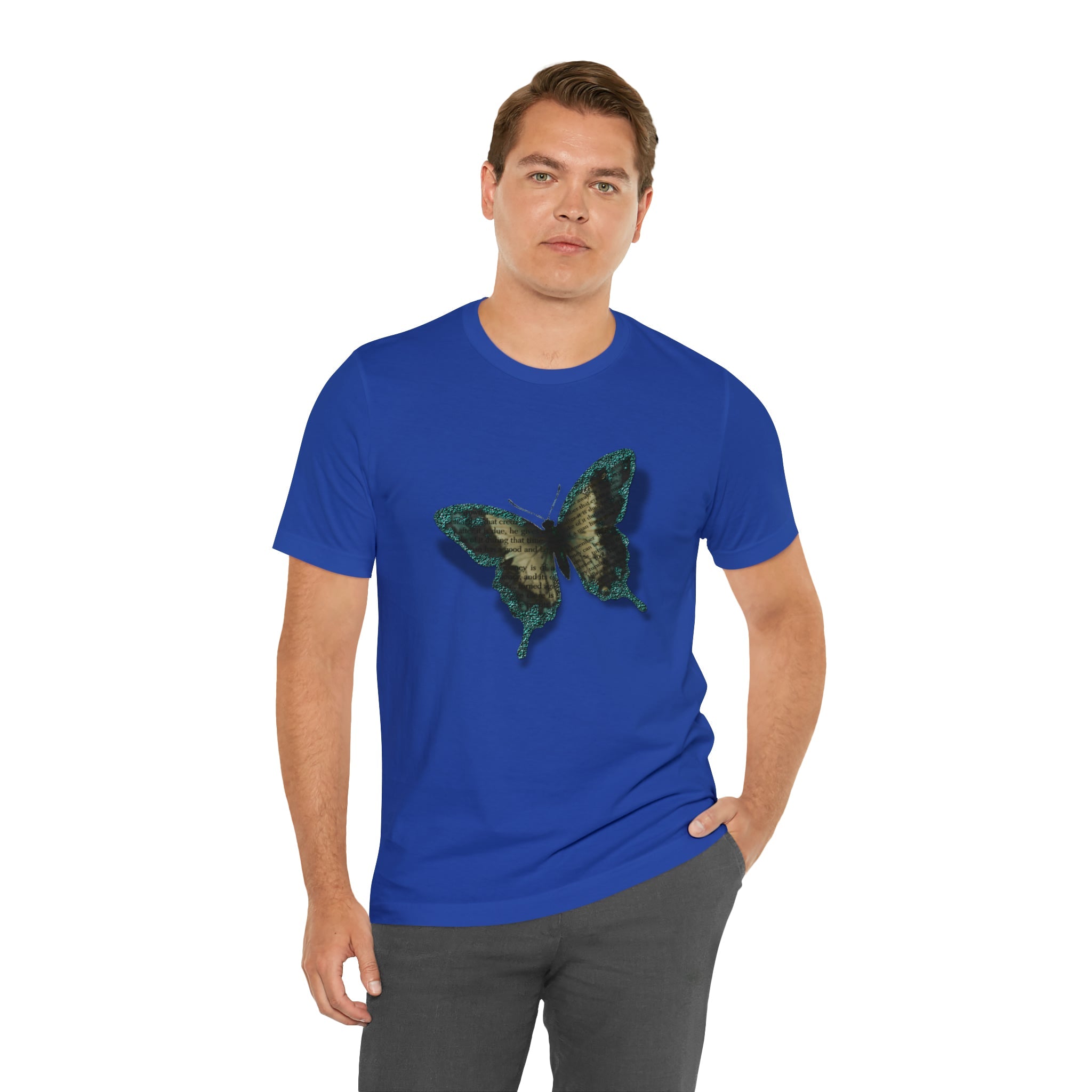 Unisex Jersey Short Sleeve Tee with Butterfly Print