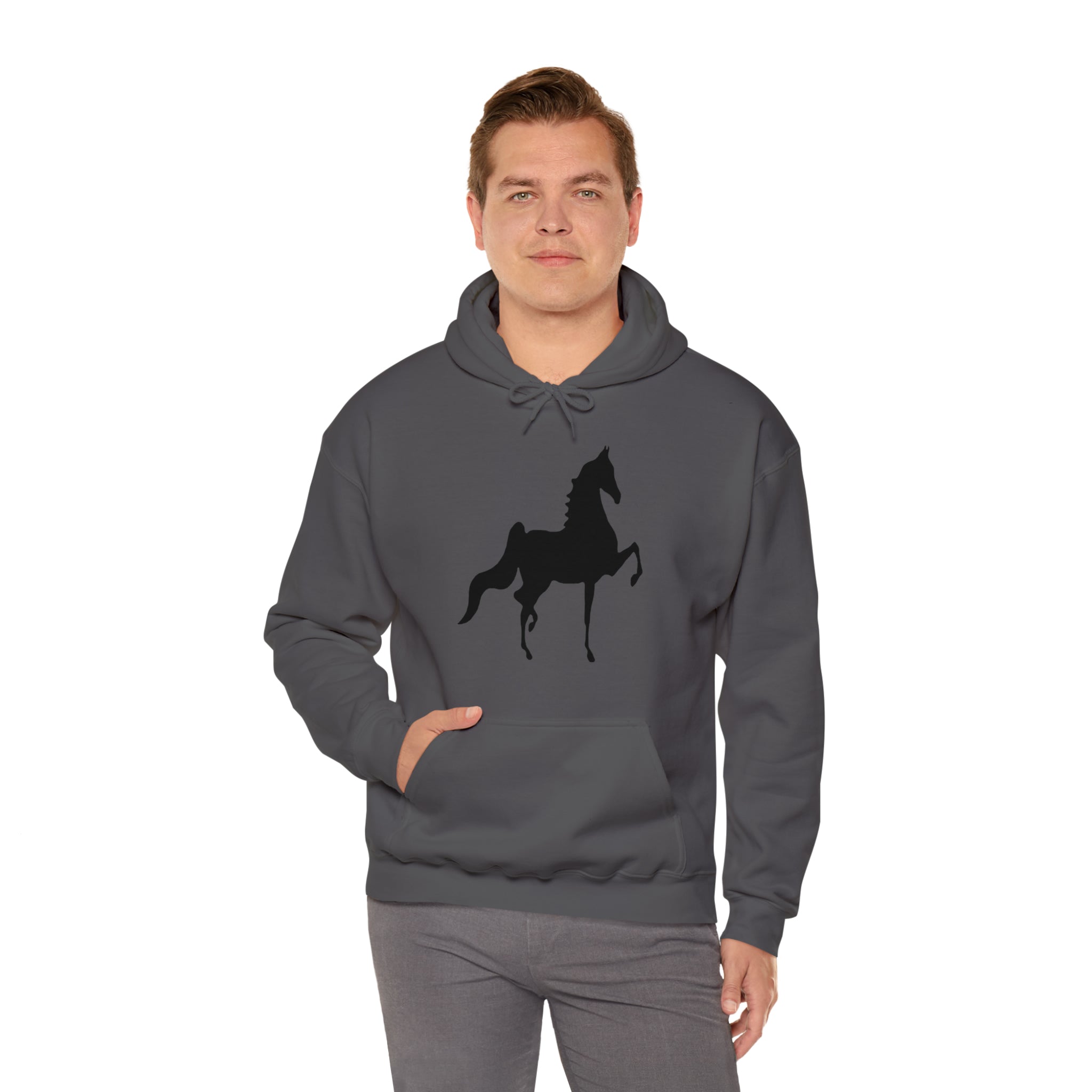 Unisex Heavy Blend™ Hooded Sweatshirt Front Print Saddlebred