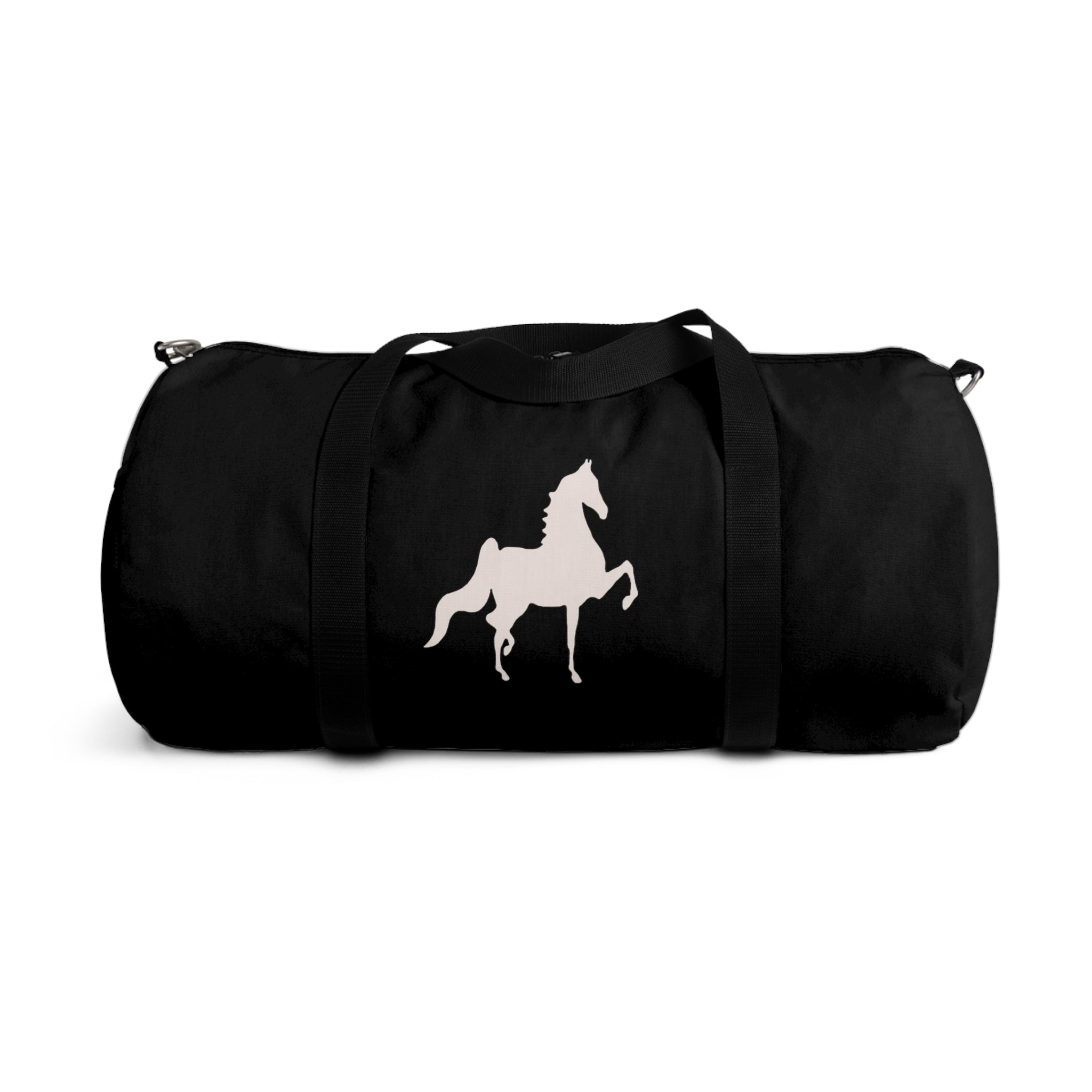 Saddlebred Print Black Duffel Bag