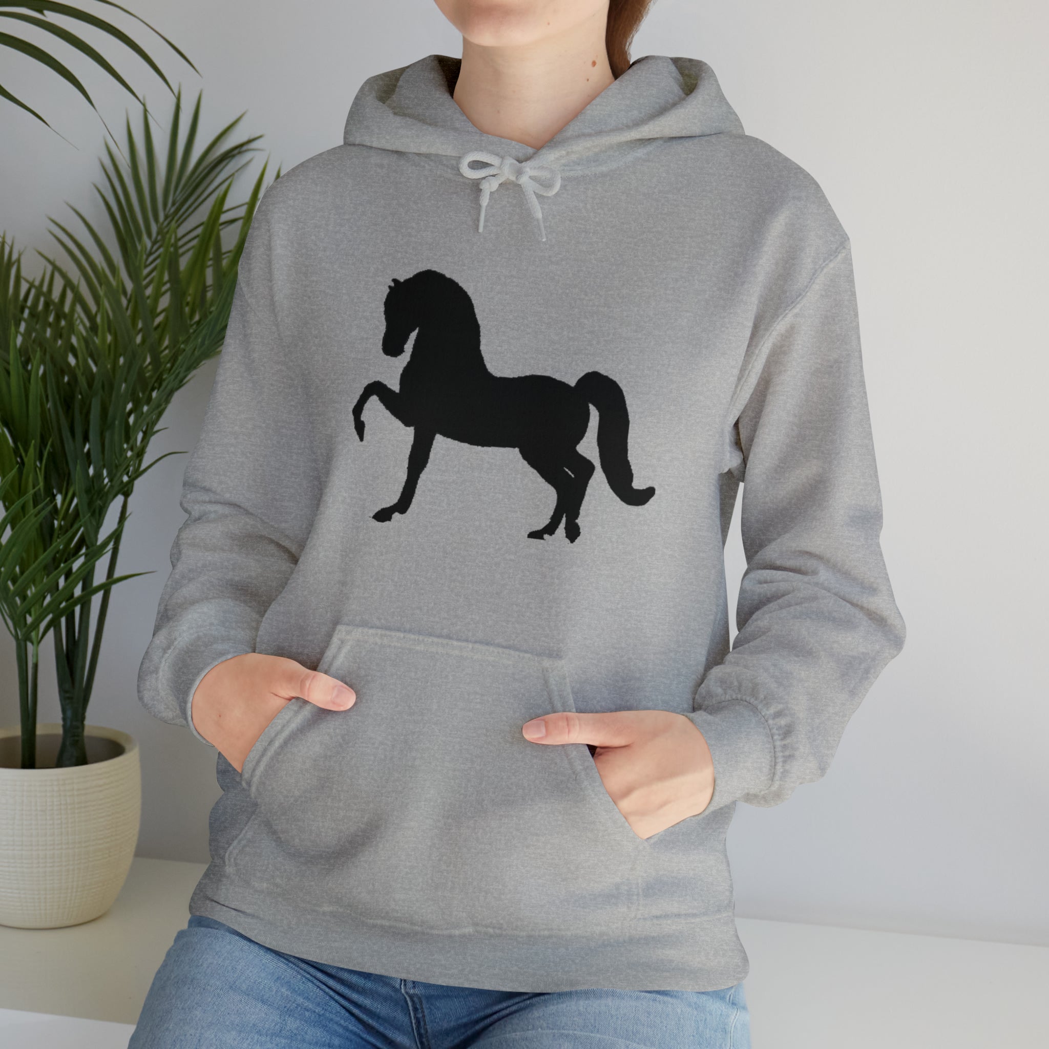 Unisex Heavy Blend™ Hooded Sweatshirt Morgan Horse front Print