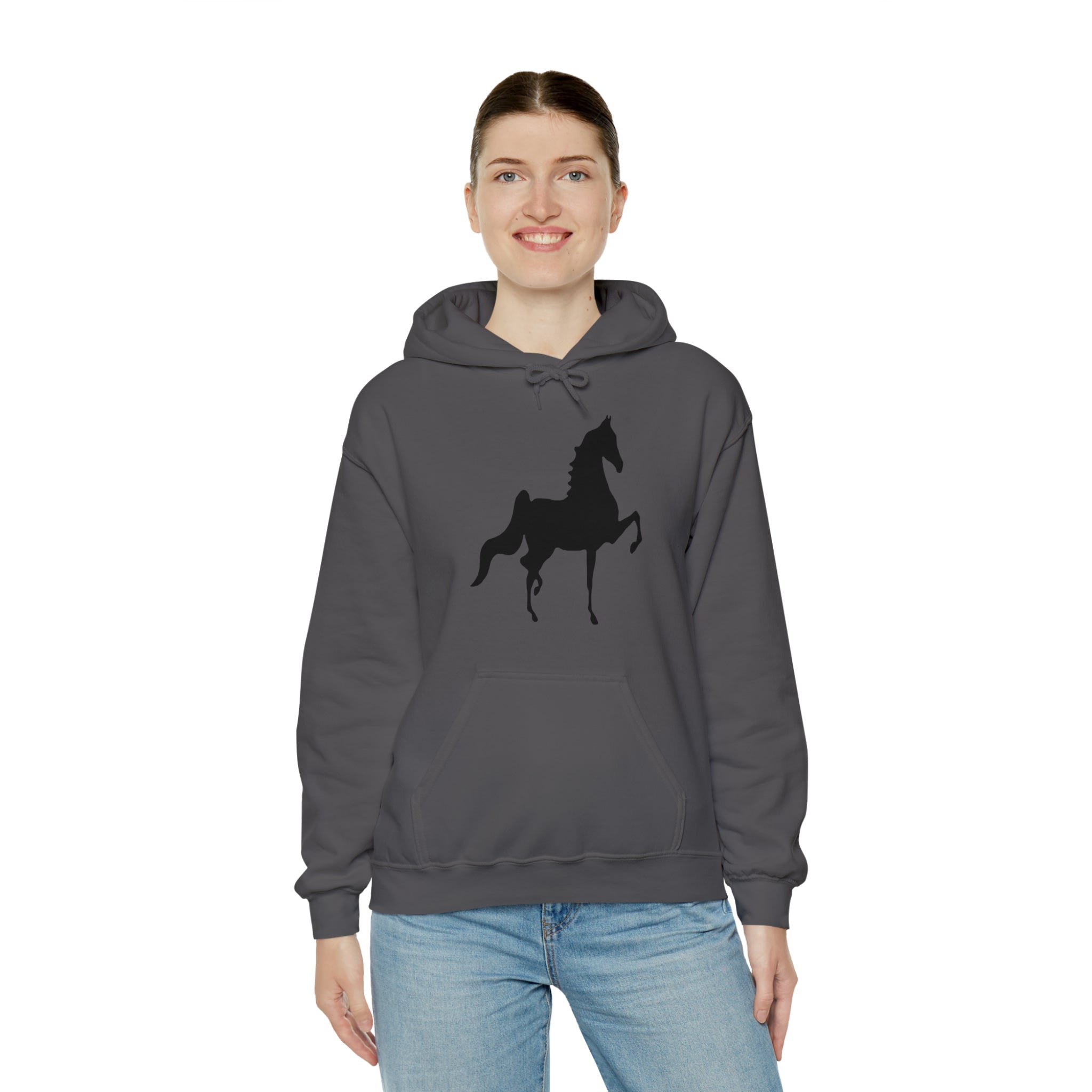 Unisex Heavy Blend™ Hooded Sweatshirt Front Print Saddlebred