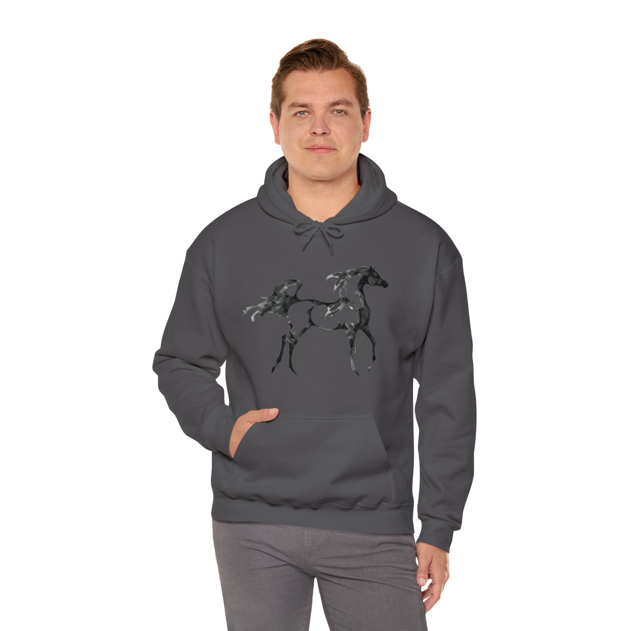 Unisex Heavy Blend™ Hooded Sweatshirt Arabian Horse front Print