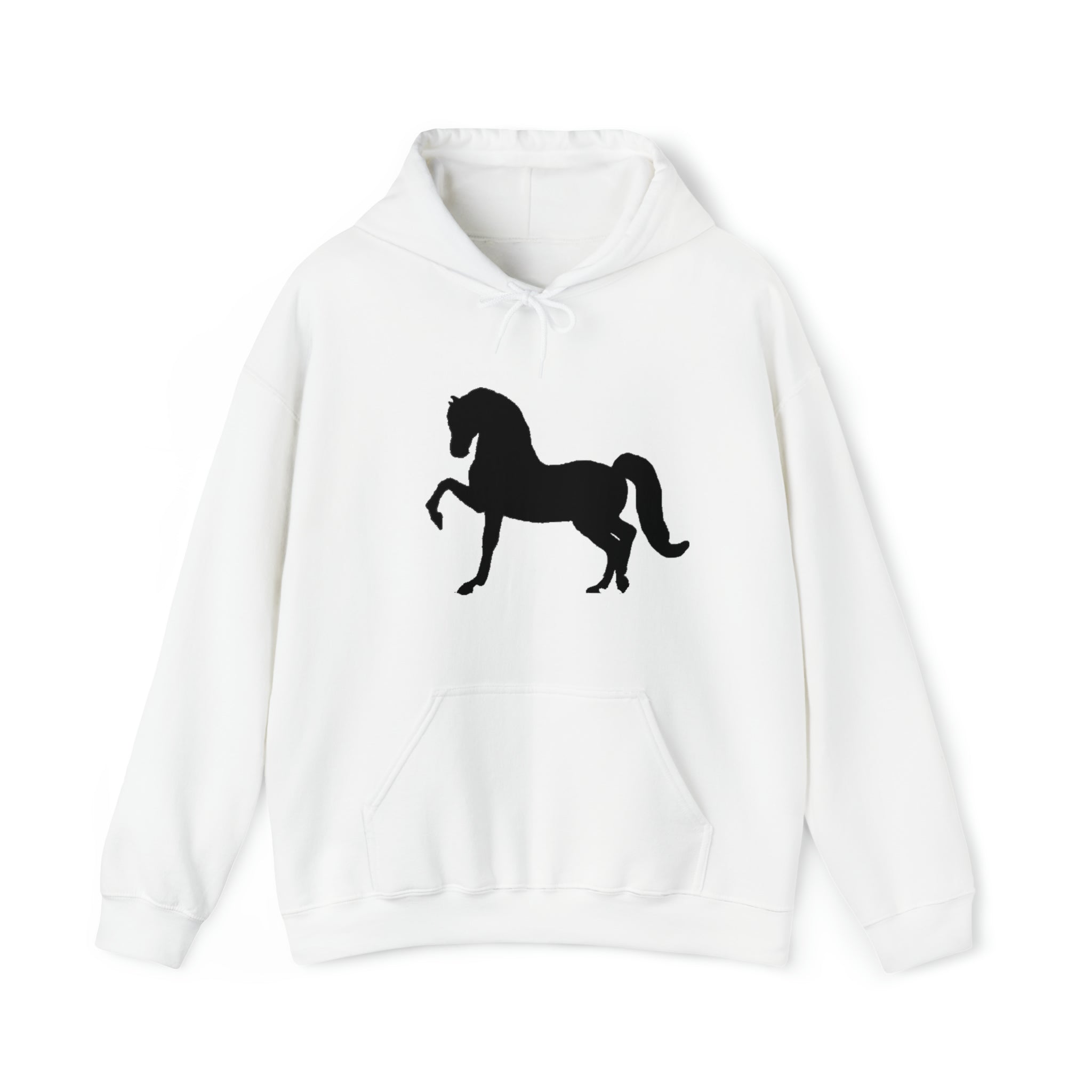 Unisex Heavy Blend™ Hooded Sweatshirt Morgan Horse front Print - AdeleEmbroidery