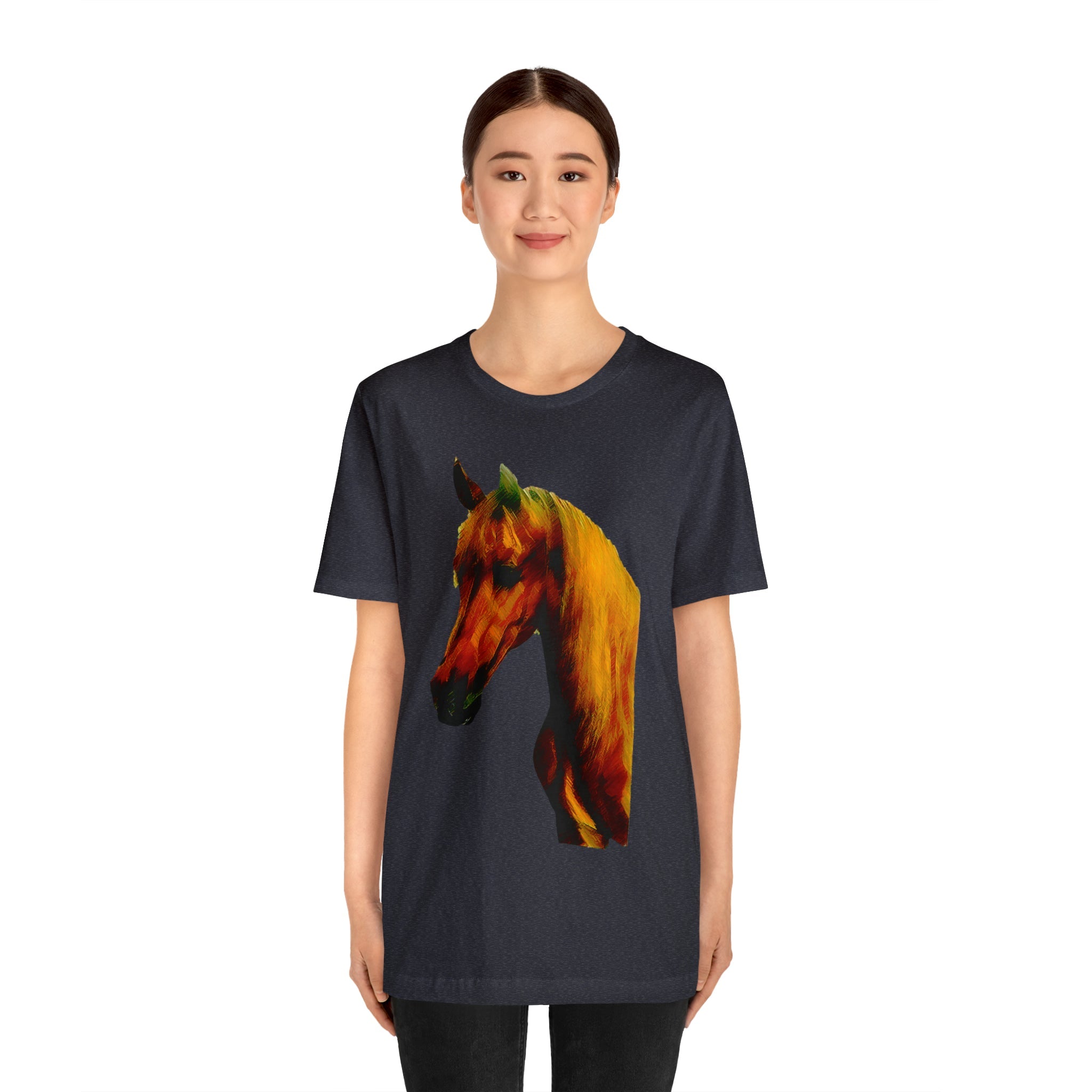 Unisex Jersey Short Sleeve Tee Horse Head Print