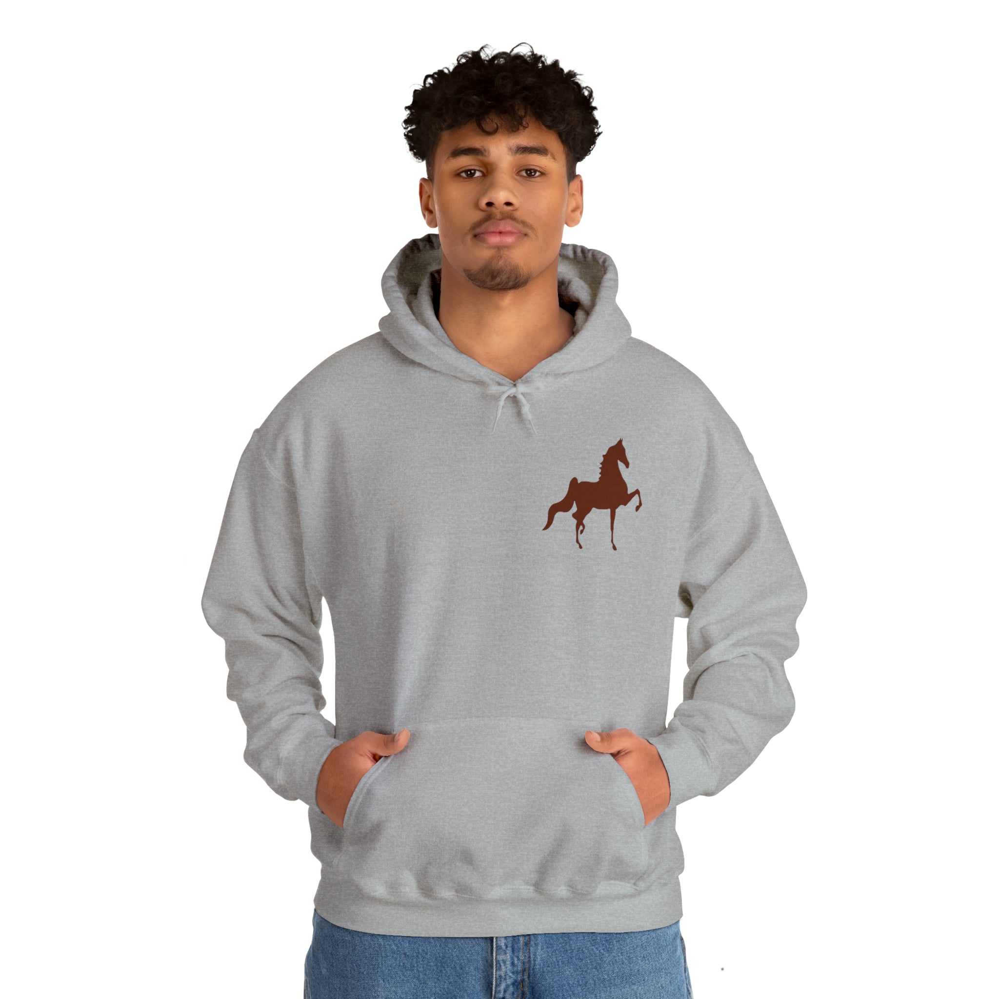 Unisex Heavy Blend™ Hooded Sweatshirt Front and Back Saddlebred Print