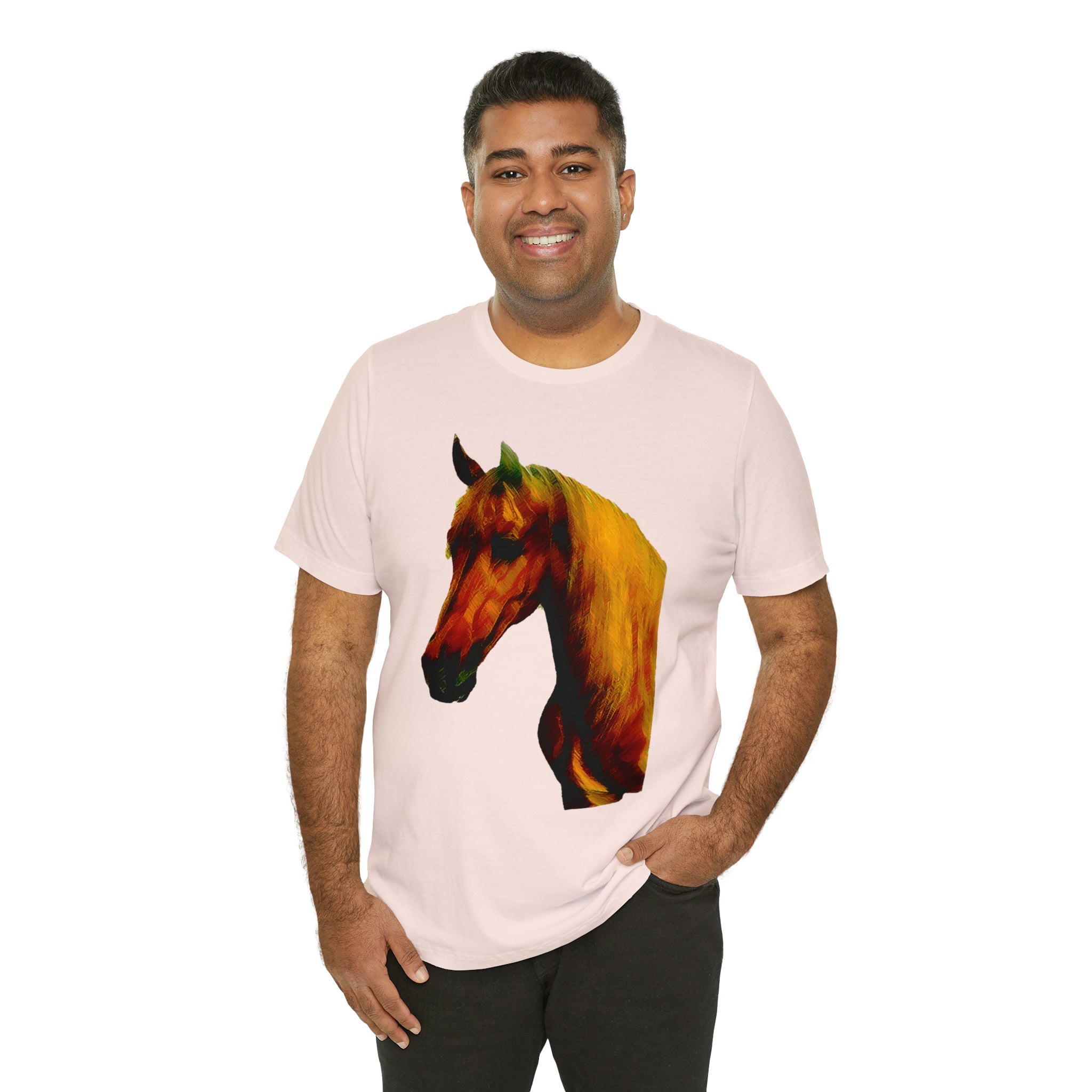 Unisex Jersey Short Sleeve Tee Horse Head Print