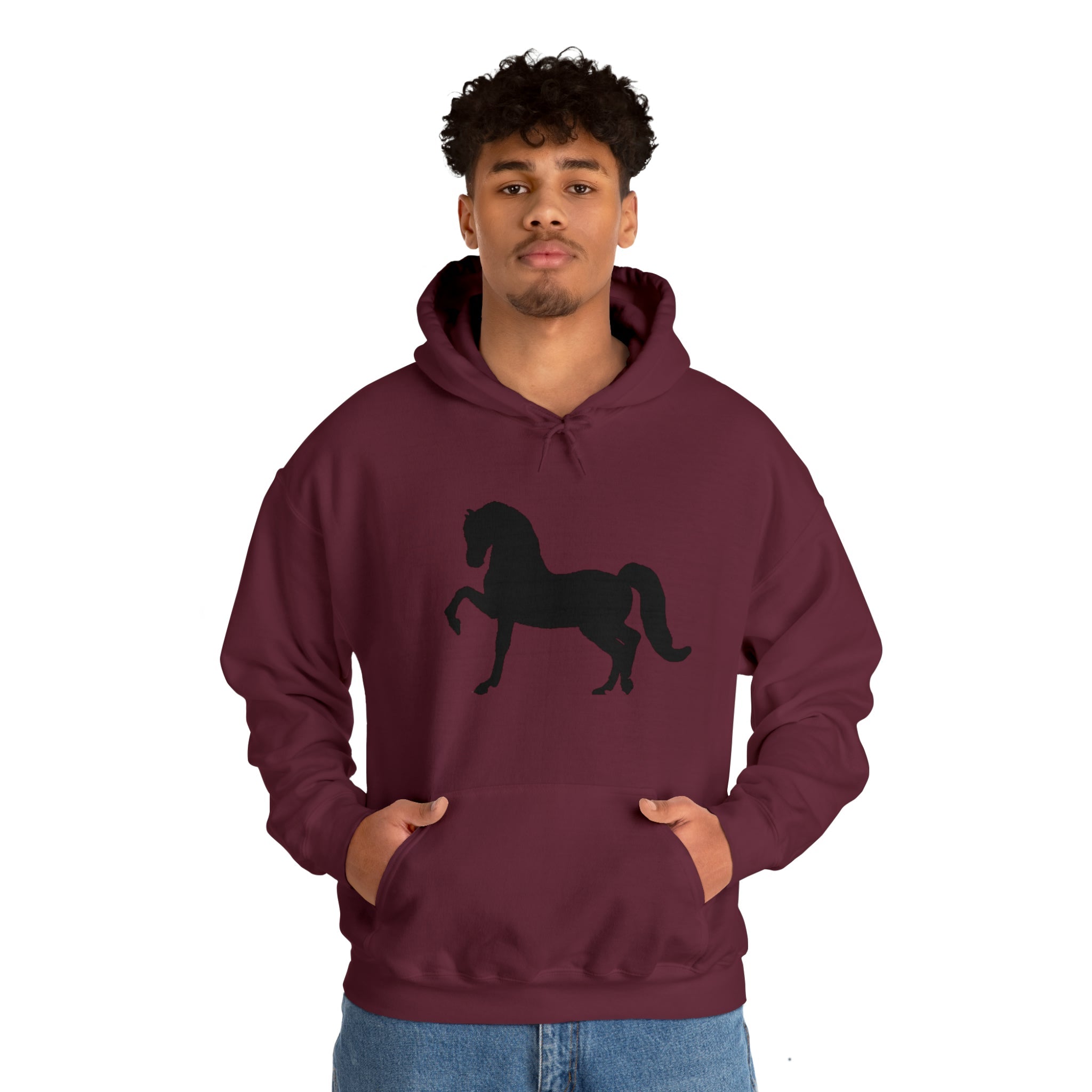 Unisex Heavy Blend™ Hooded Sweatshirt Morgan Horse front Print