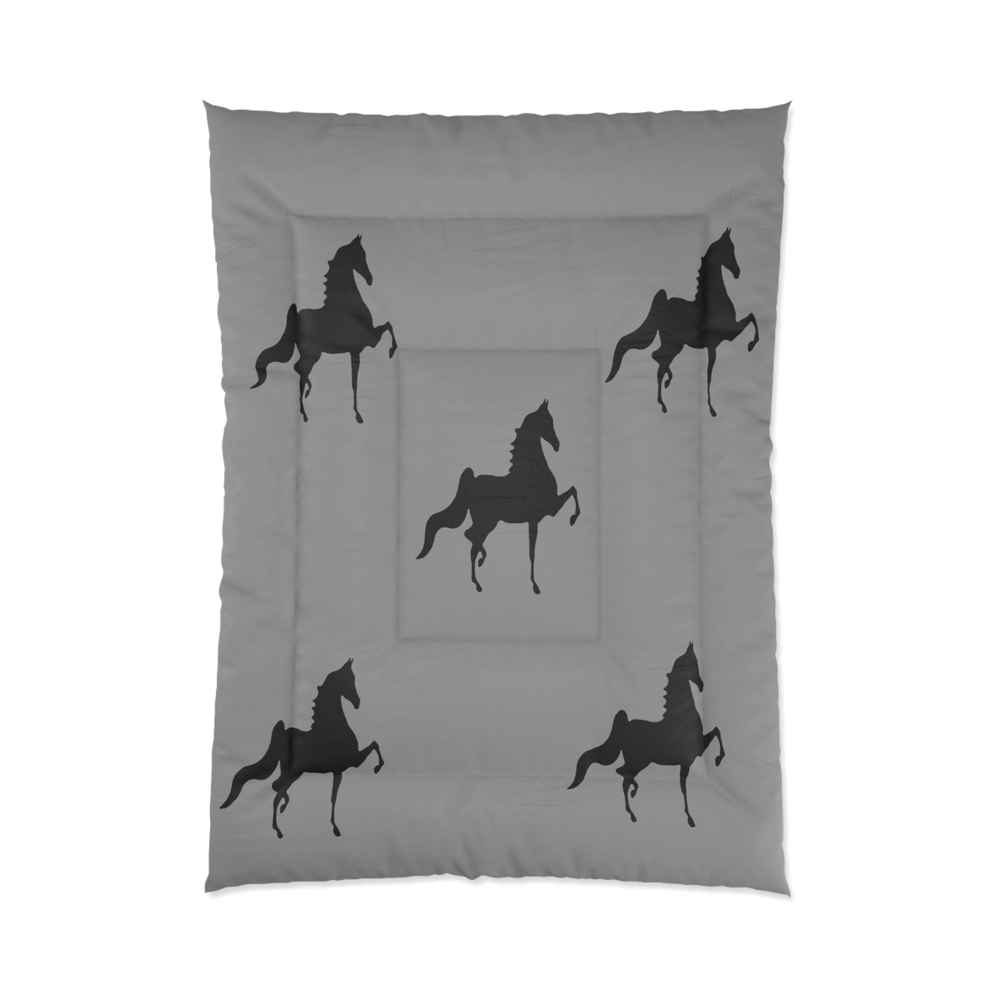 Comforter Grey with Saddlebred Print