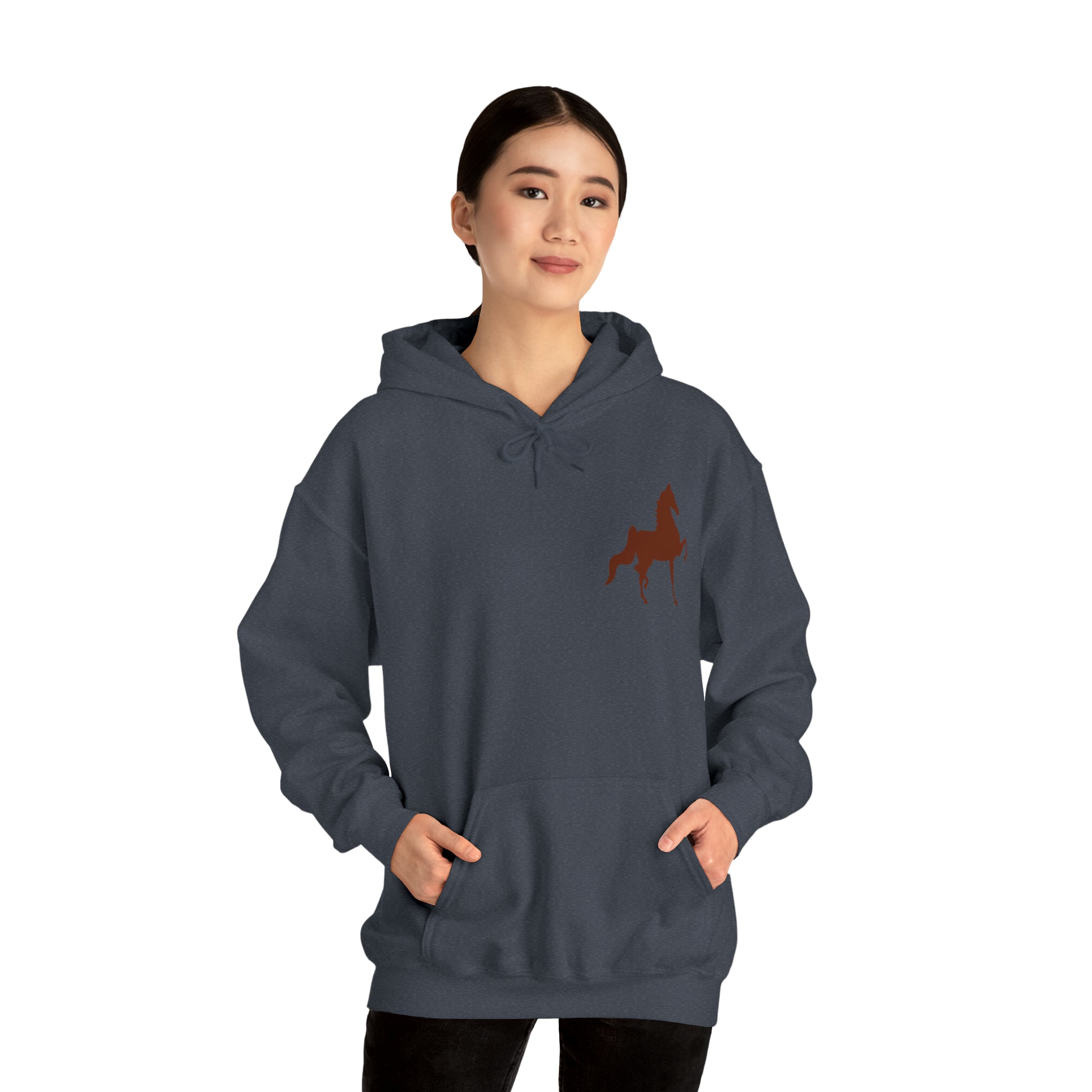 Unisex Heavy Blend™ Hooded Sweatshirt Front and Back Saddlebred Print