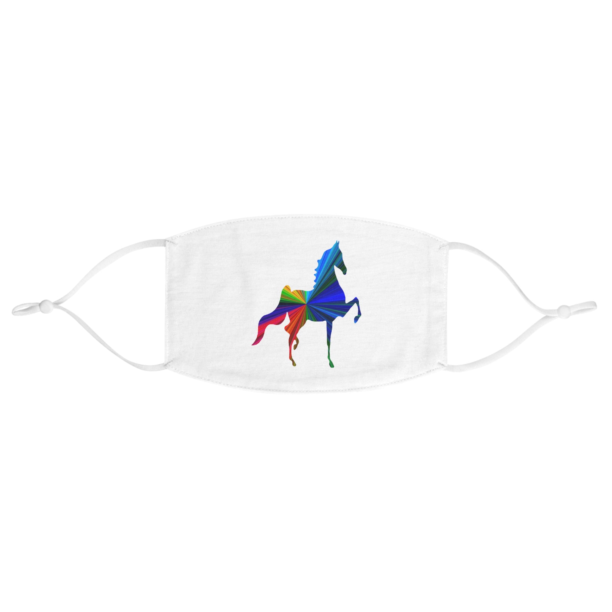 Fabric Face Mask MultiColor Saddlebred Print