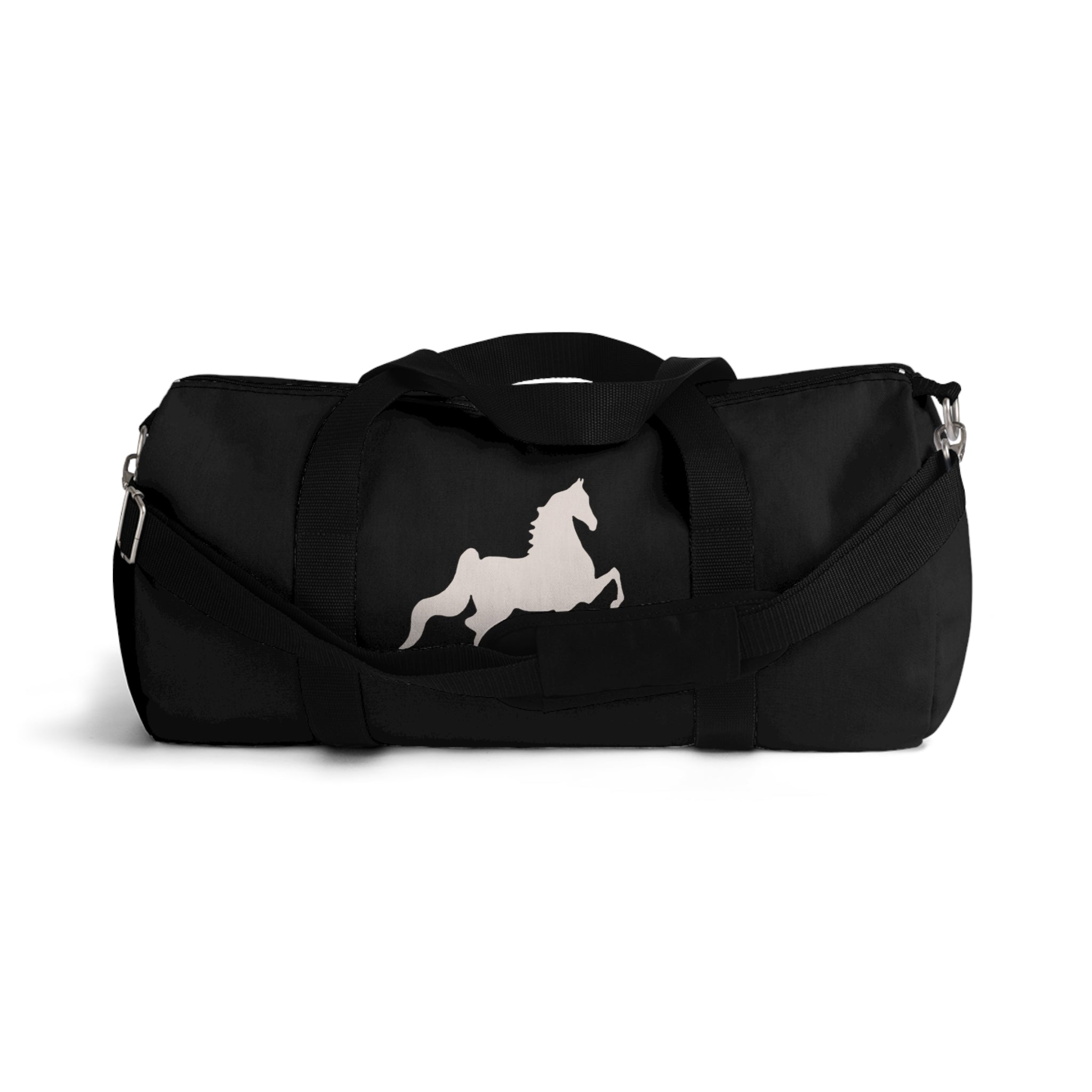 Saddlebred Print Black Duffel Bag