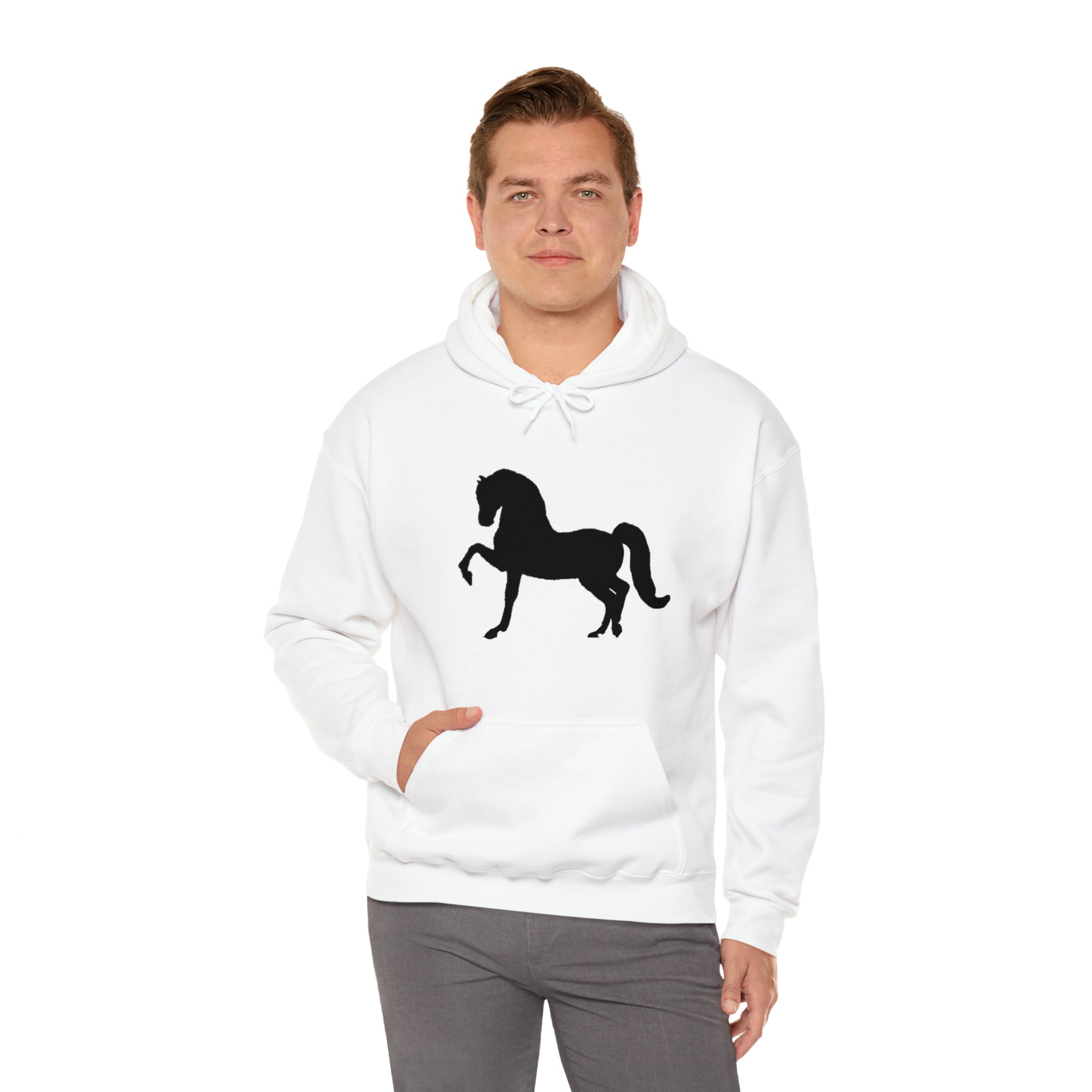 Unisex Heavy Blend™ Hooded Sweatshirt Morgan Horse front Print