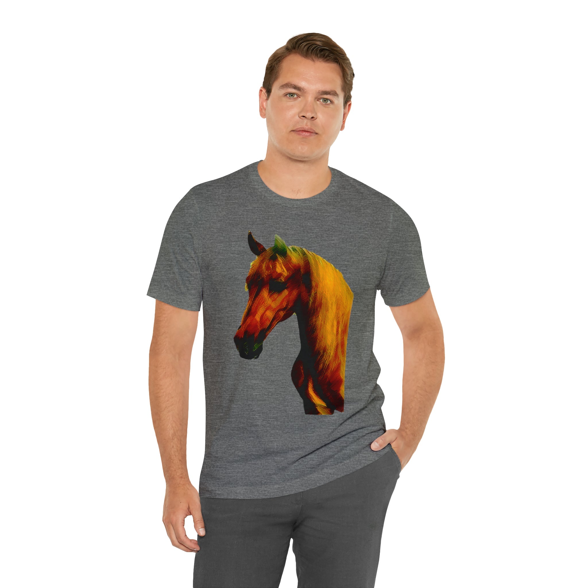 Unisex Jersey Short Sleeve Tee Horse Head Print