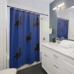 Saddlebred Shower Curtains Blue