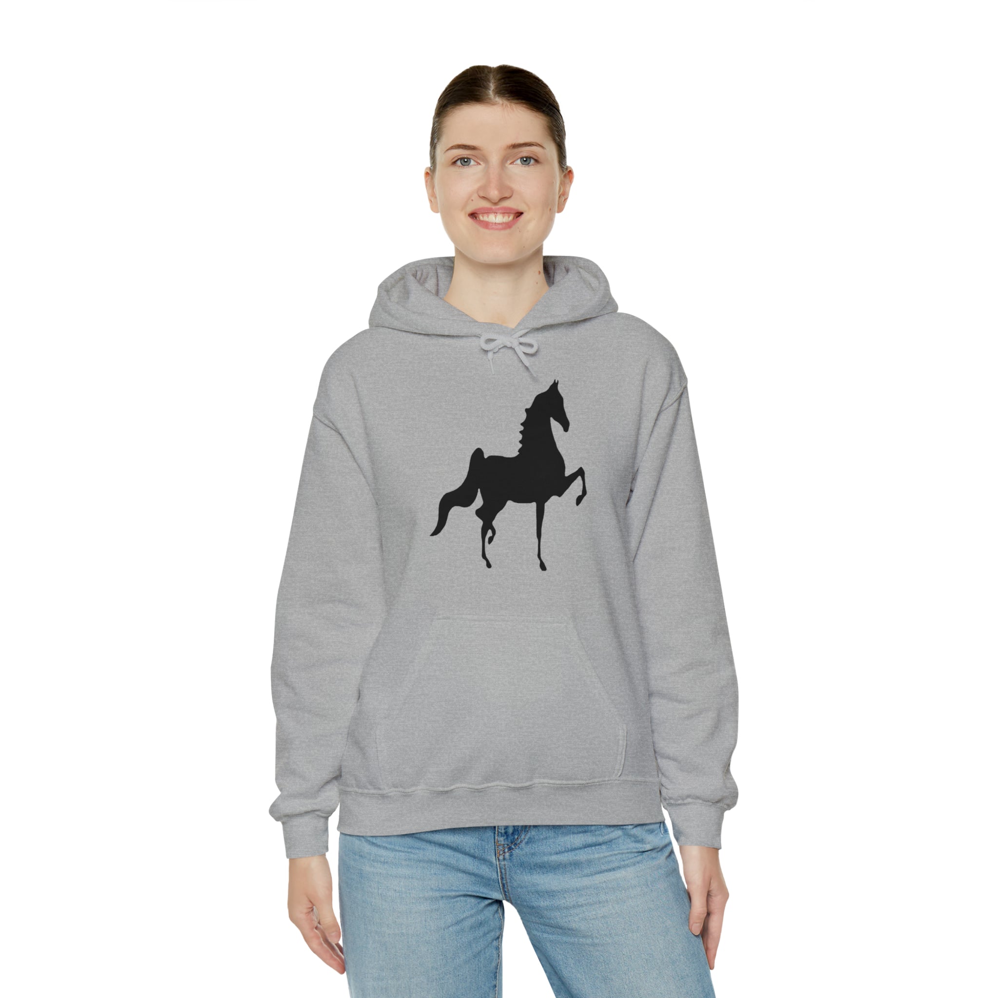 Unisex Heavy Blend™ Hooded Sweatshirt Front Print Saddlebred