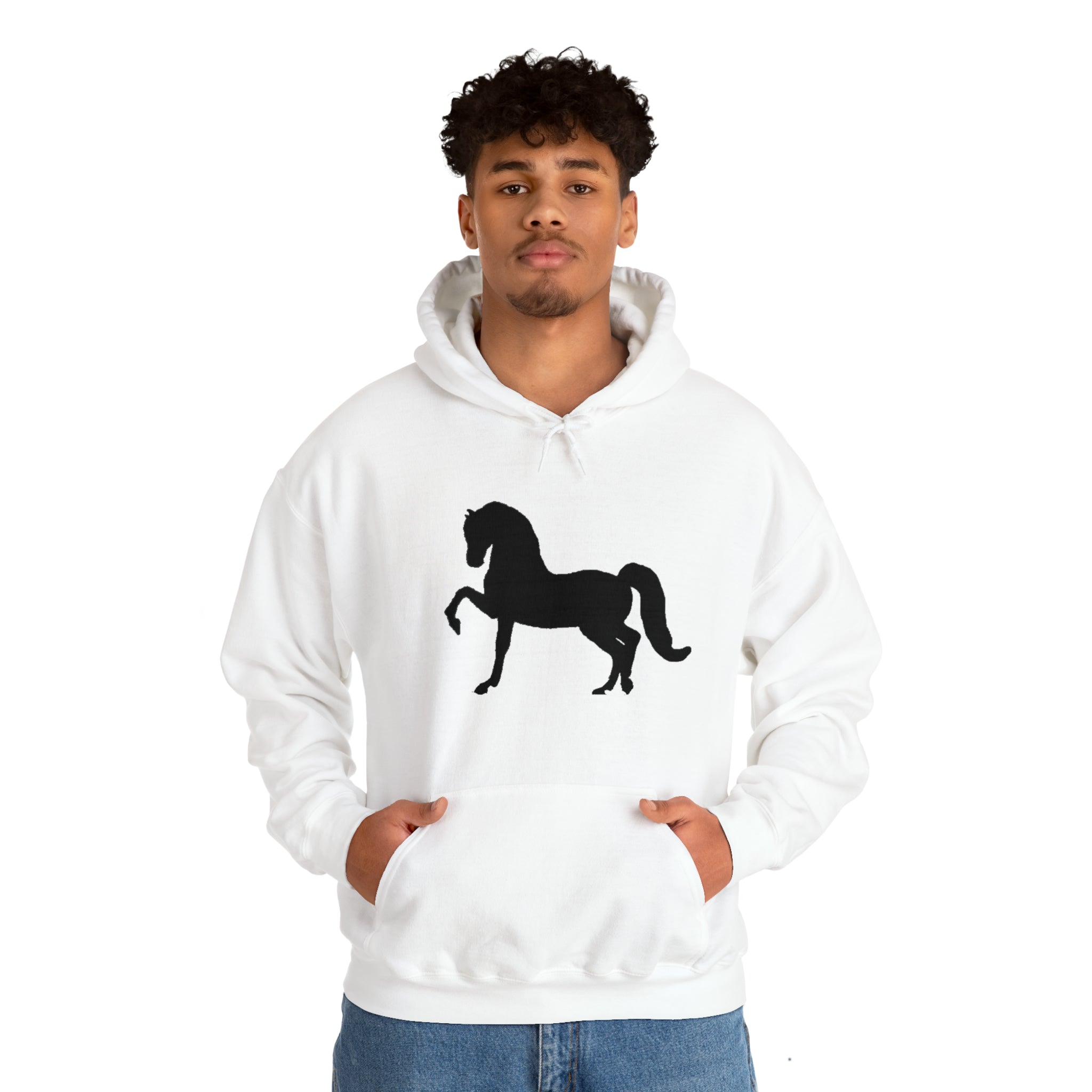 Unisex Heavy Blend™ Hooded Sweatshirt Morgan Horse front Print