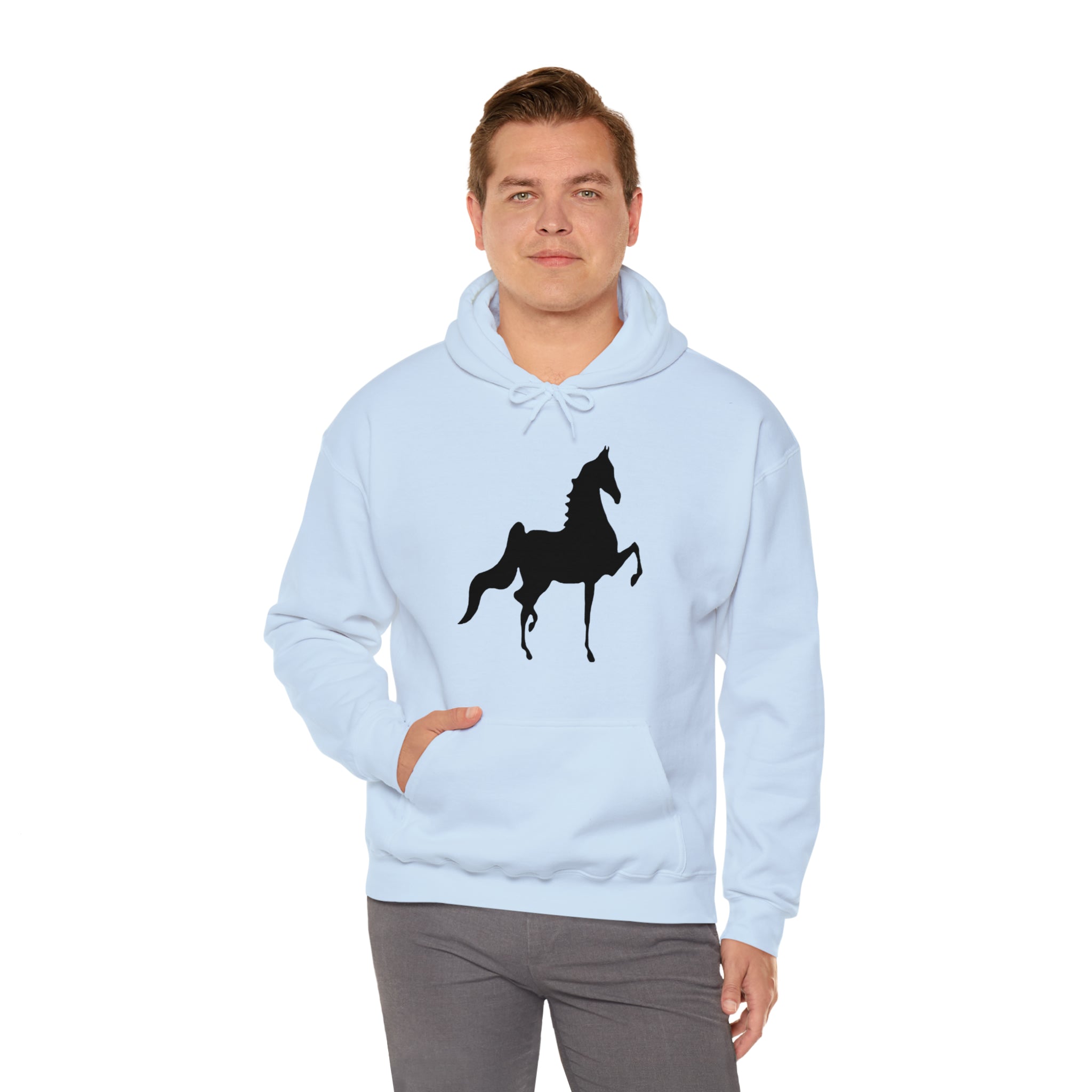 Unisex Heavy Blend™ Hooded Sweatshirt Front Print Saddlebred