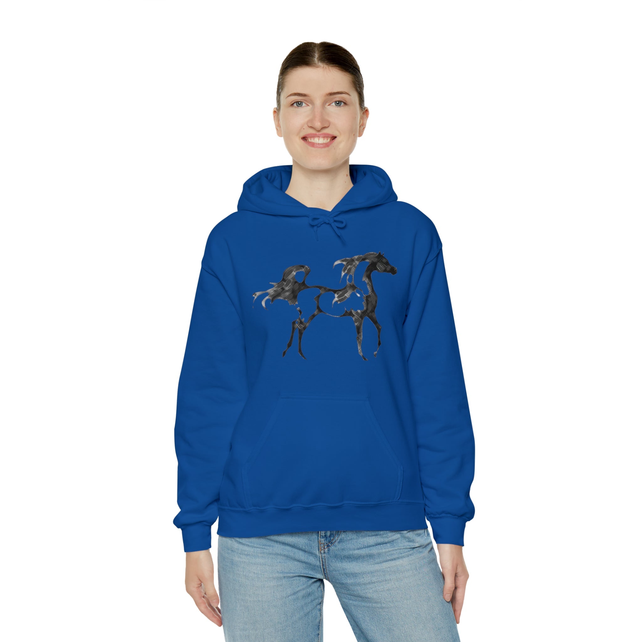 Unisex Heavy Blend™ Hooded Sweatshirt Arabian Horse front Print