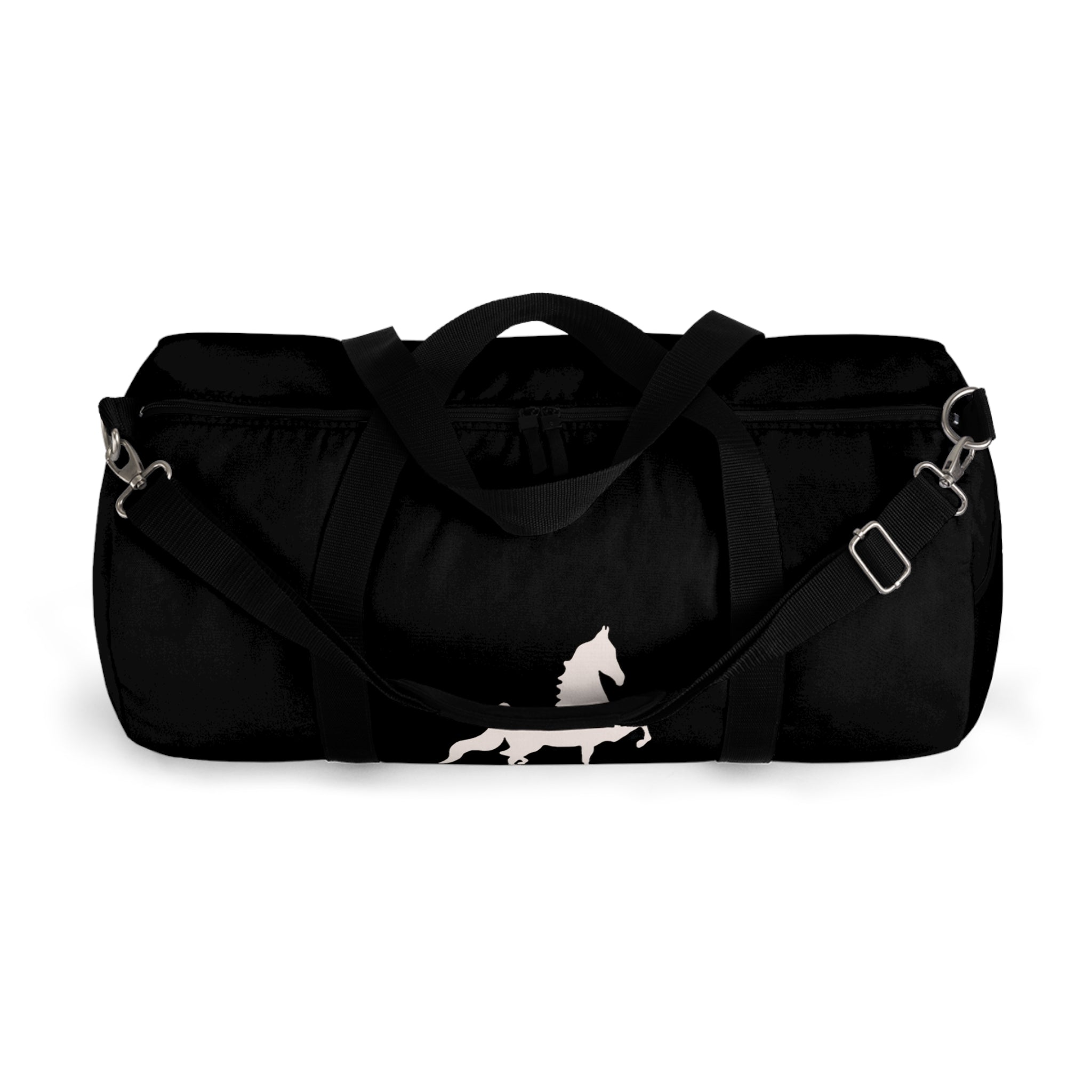 Saddlebred Print Black Duffel Bag