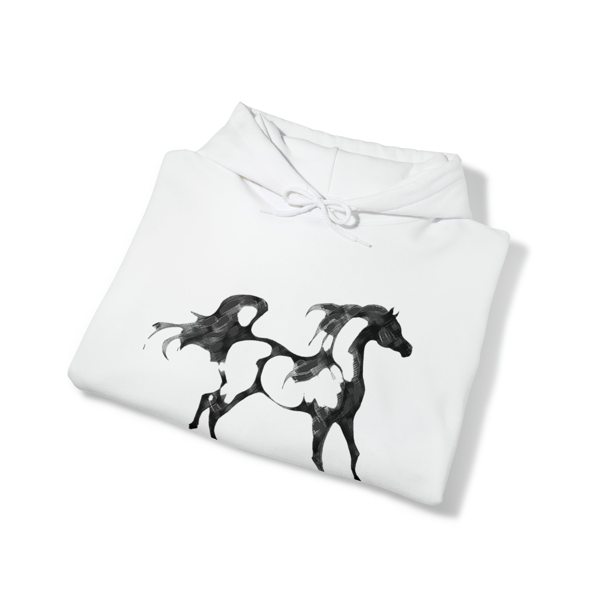 Unisex Heavy Blend™ Hooded Sweatshirt Arabian Horse front Print