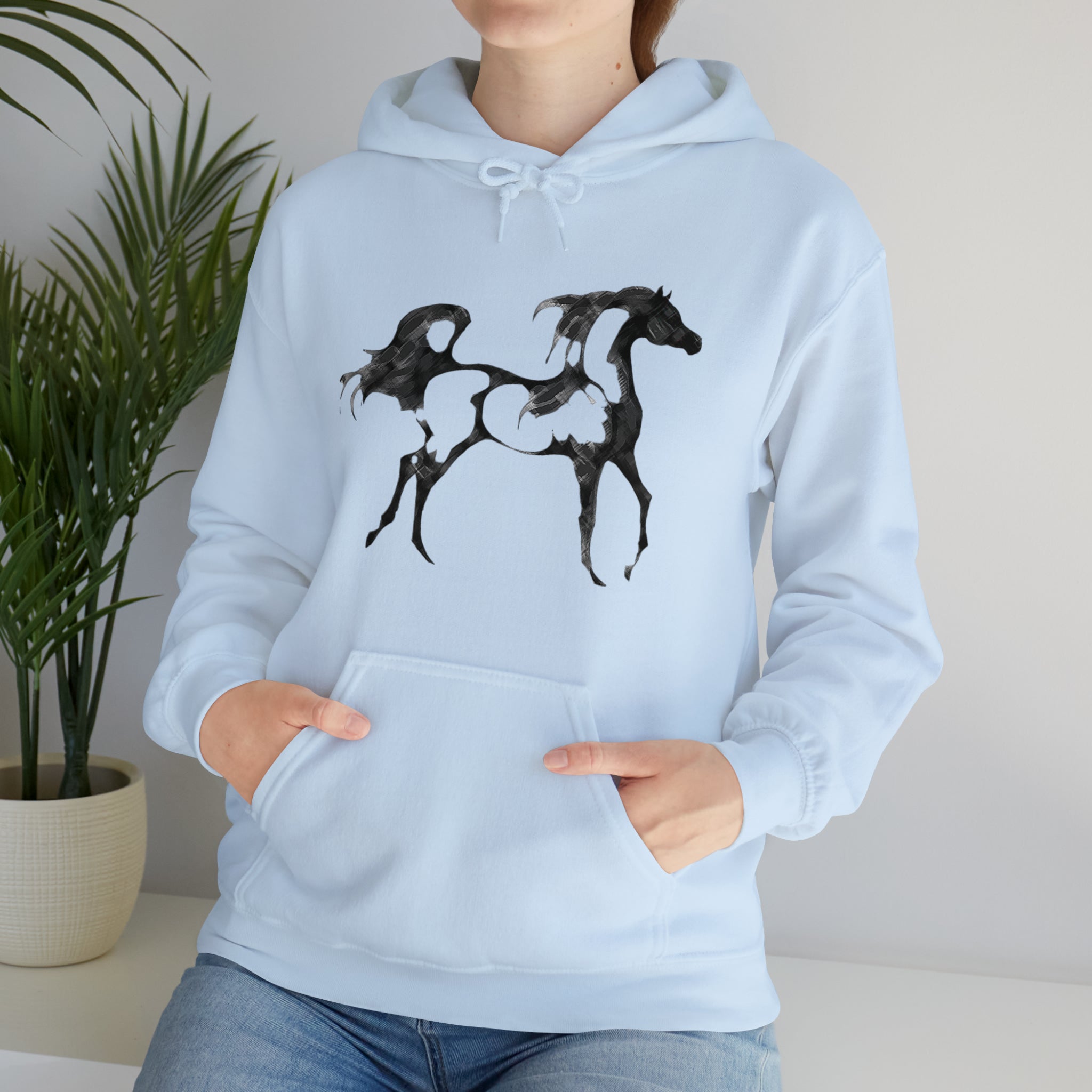 Unisex Heavy Blend™ Hooded Sweatshirt Arabian Horse front Print