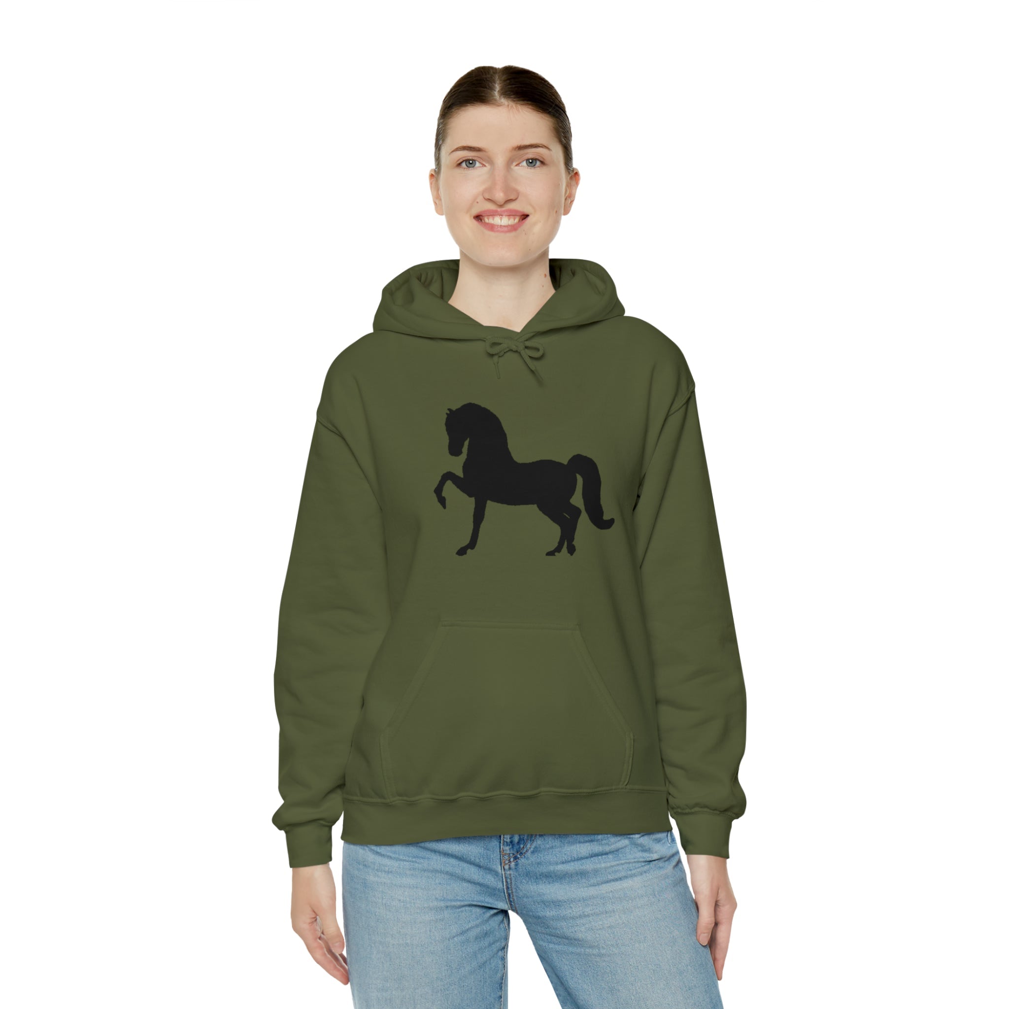 Unisex Heavy Blend™ Hooded Sweatshirt Morgan Horse front Print