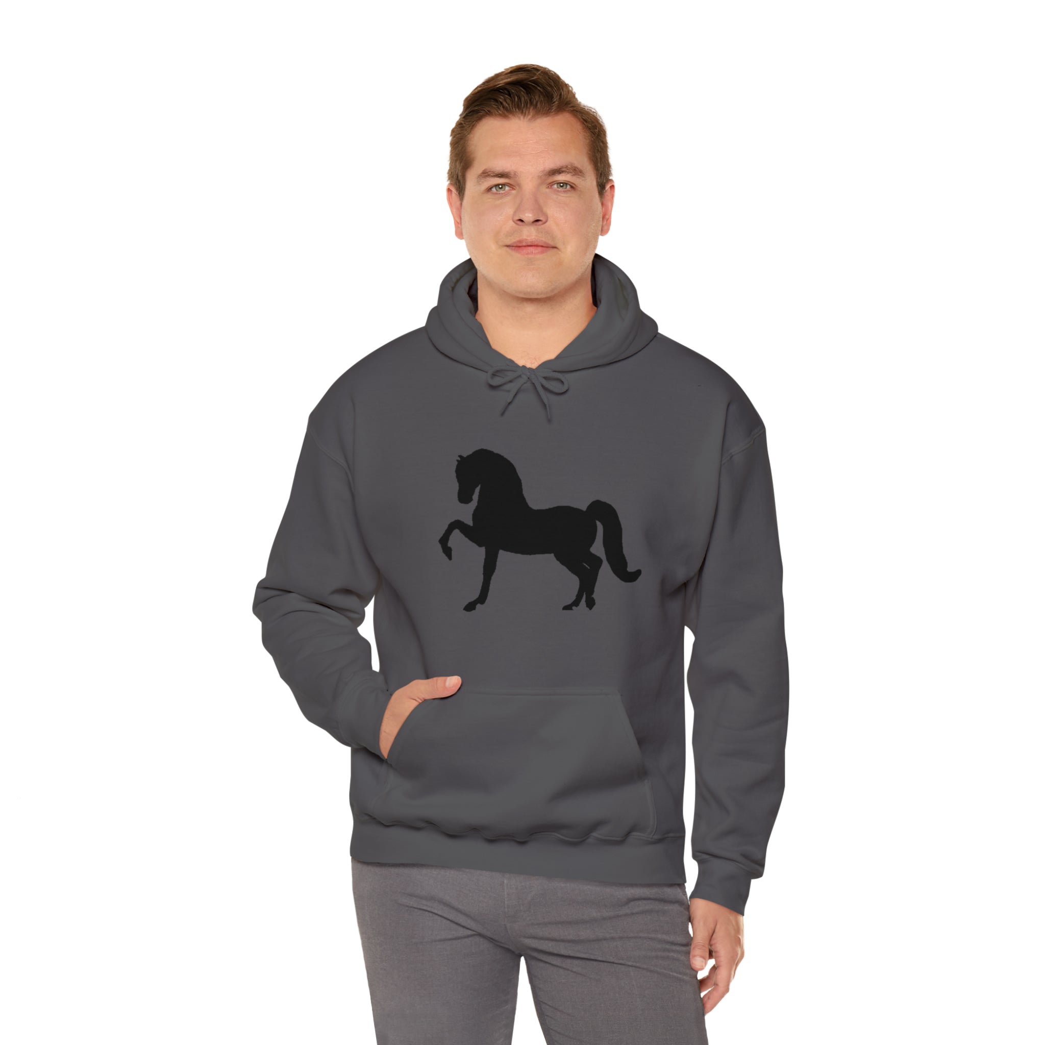 Unisex Heavy Blend™ Hooded Sweatshirt Morgan Horse front Print