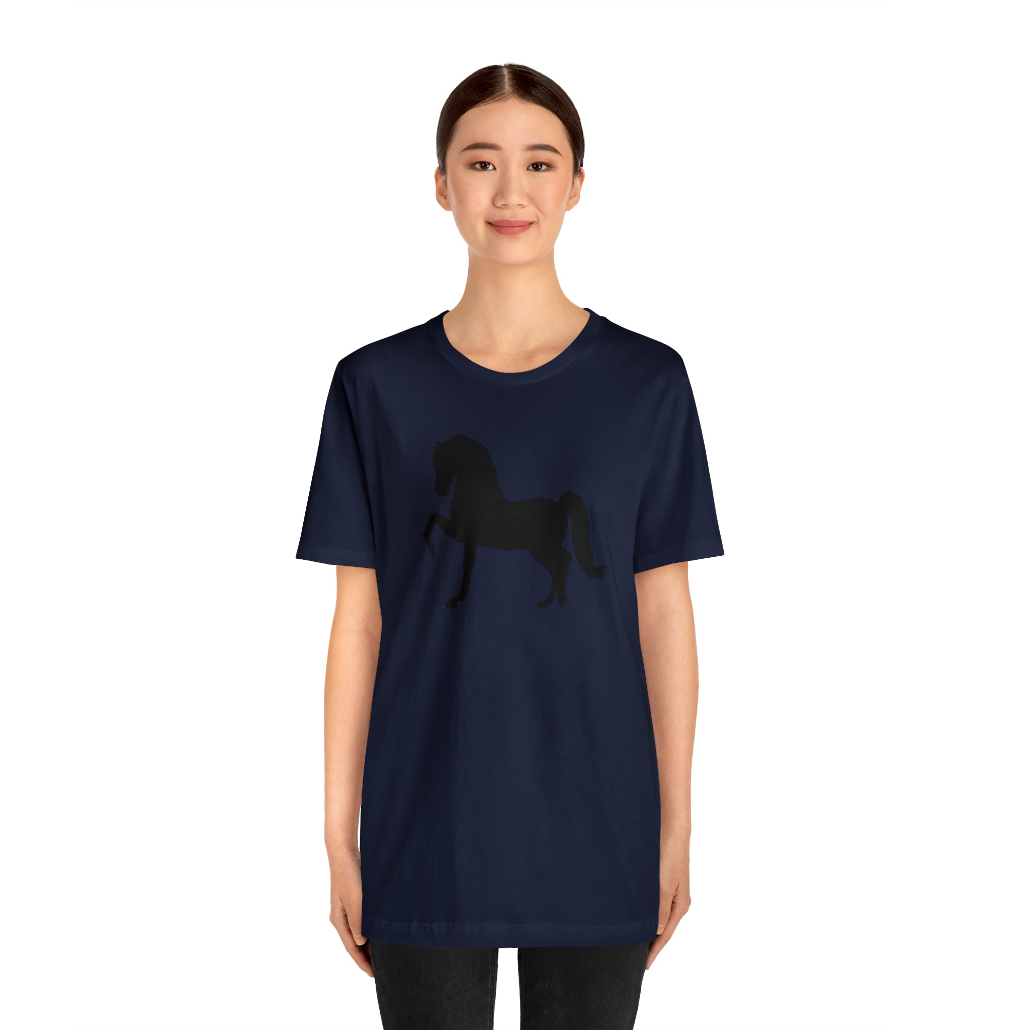 Unisex Jersey Short Sleeve Tee with Front Morgan Horse Print