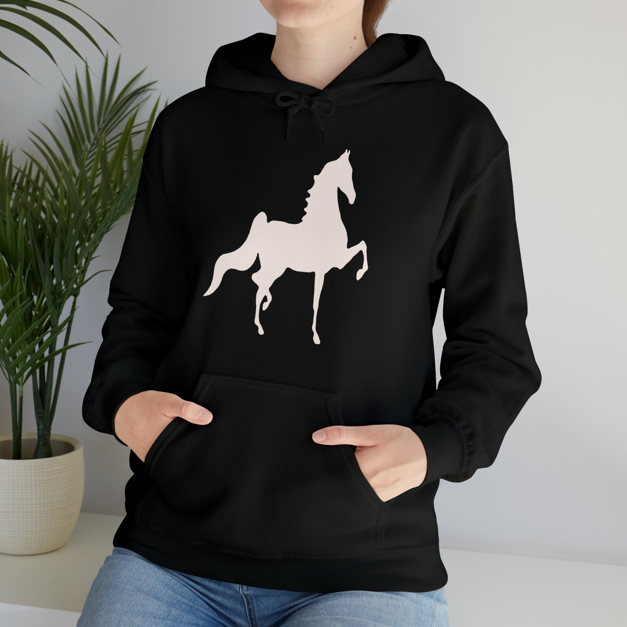 Unisex Heavy Blend™ Hooded Sweatshirt Front Print Saddlebred