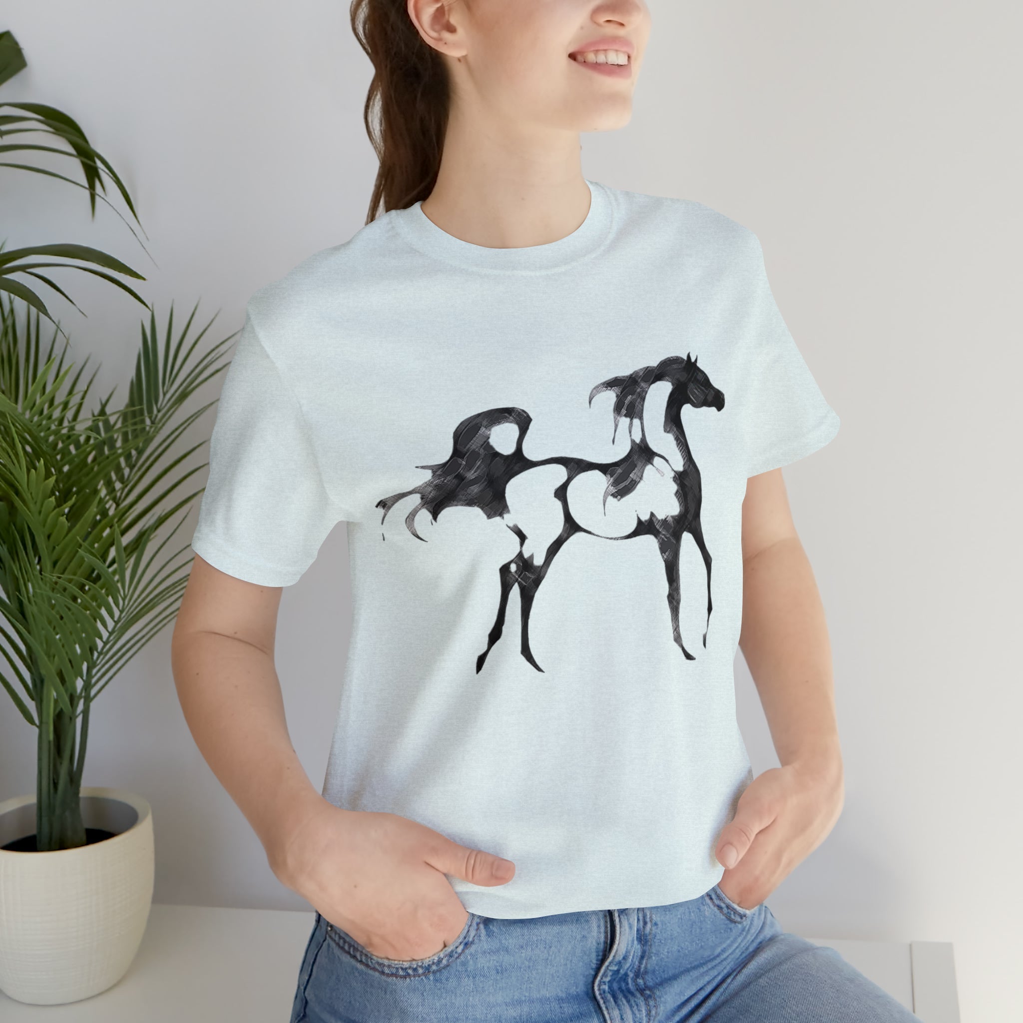 Unisex Jersey Short Sleeve Tee Arabian Horse Print