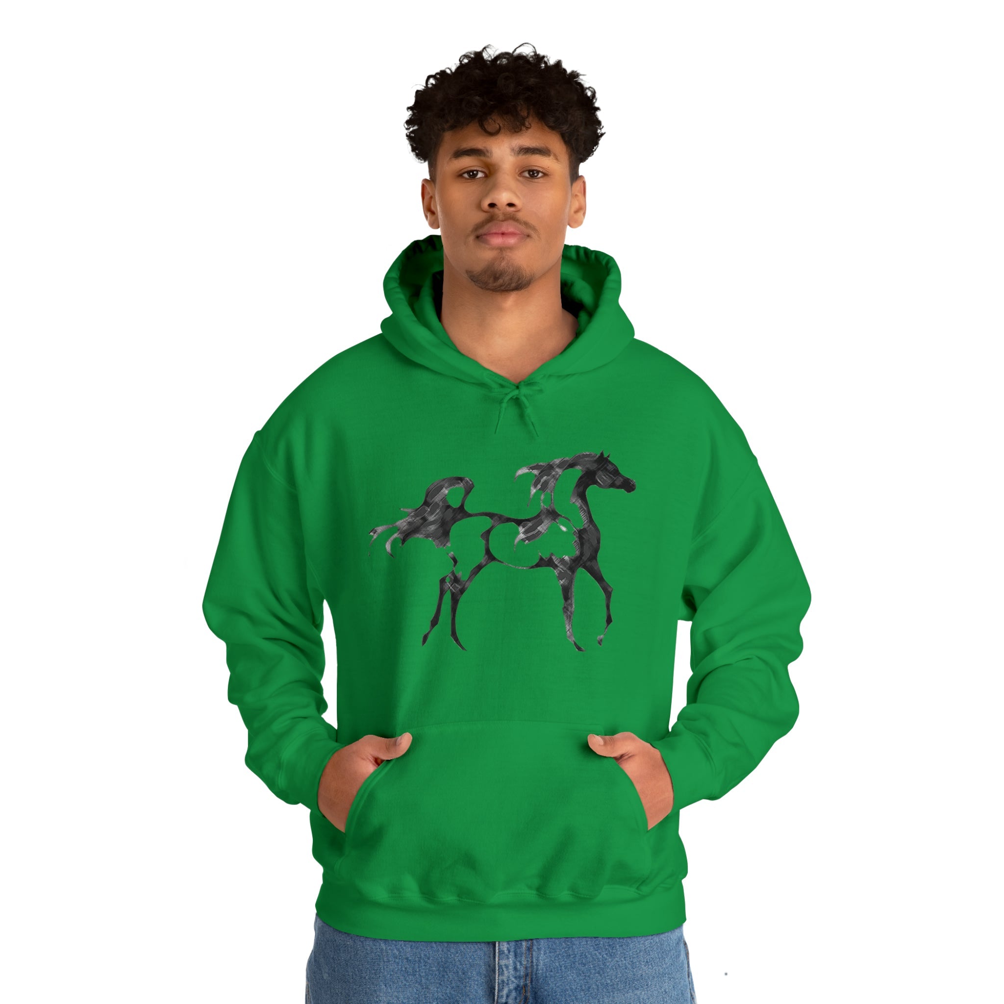 Unisex Heavy Blend™ Hooded Sweatshirt Arabian Horse front Print