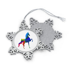 Saddlebred Pewter Snowflake Ornament