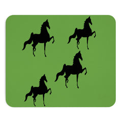 Mousepad Green with Black Saddlebred Print