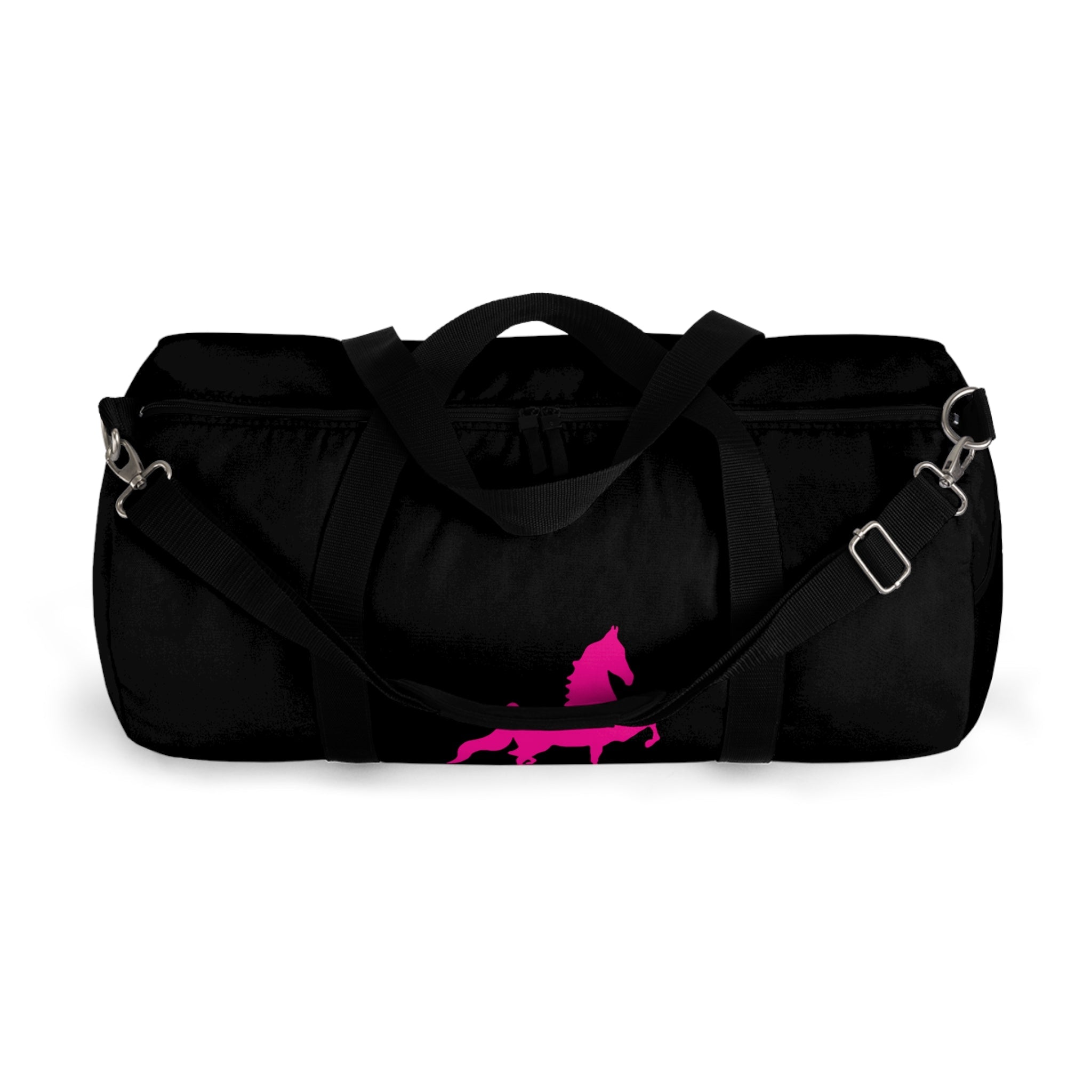 Saddlebred Print Black/Pink  Duffel Bag