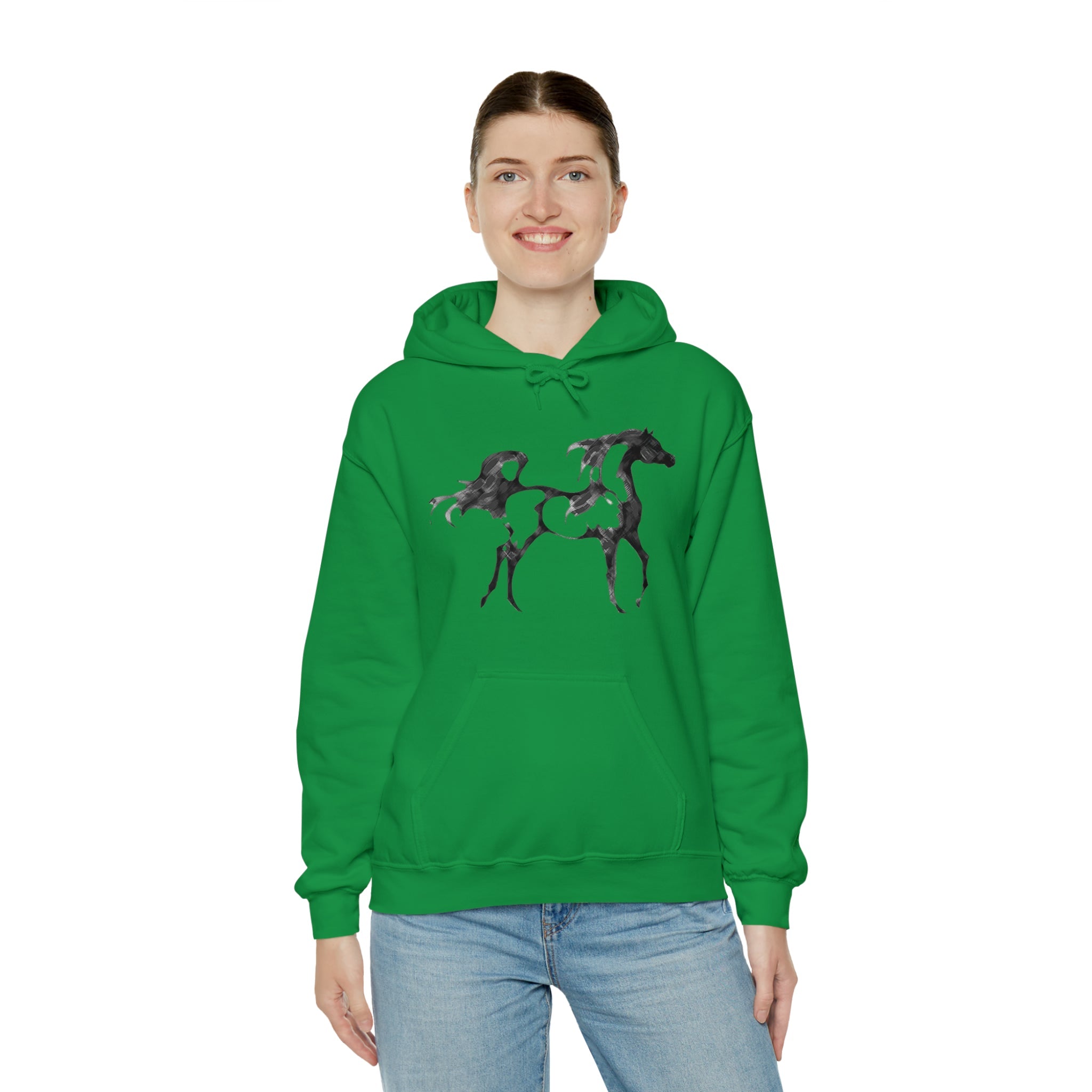 Unisex Heavy Blend™ Hooded Sweatshirt Arabian Horse front Print