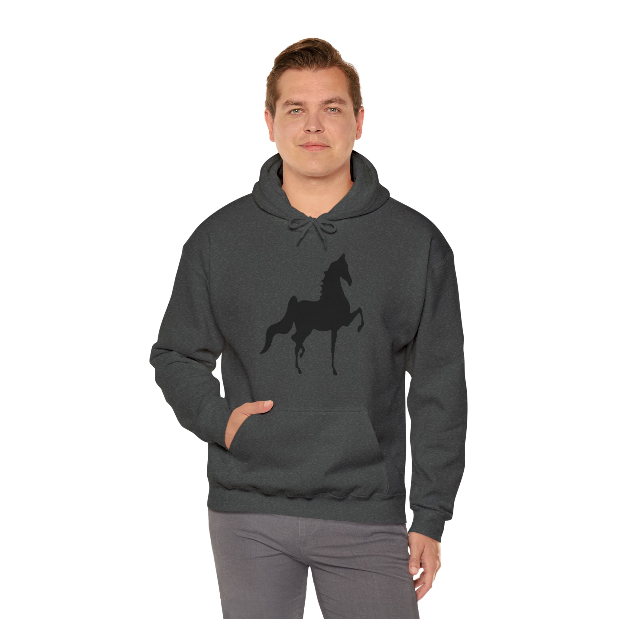 Unisex Heavy Blend™ Hooded Sweatshirt Front Print Saddlebred