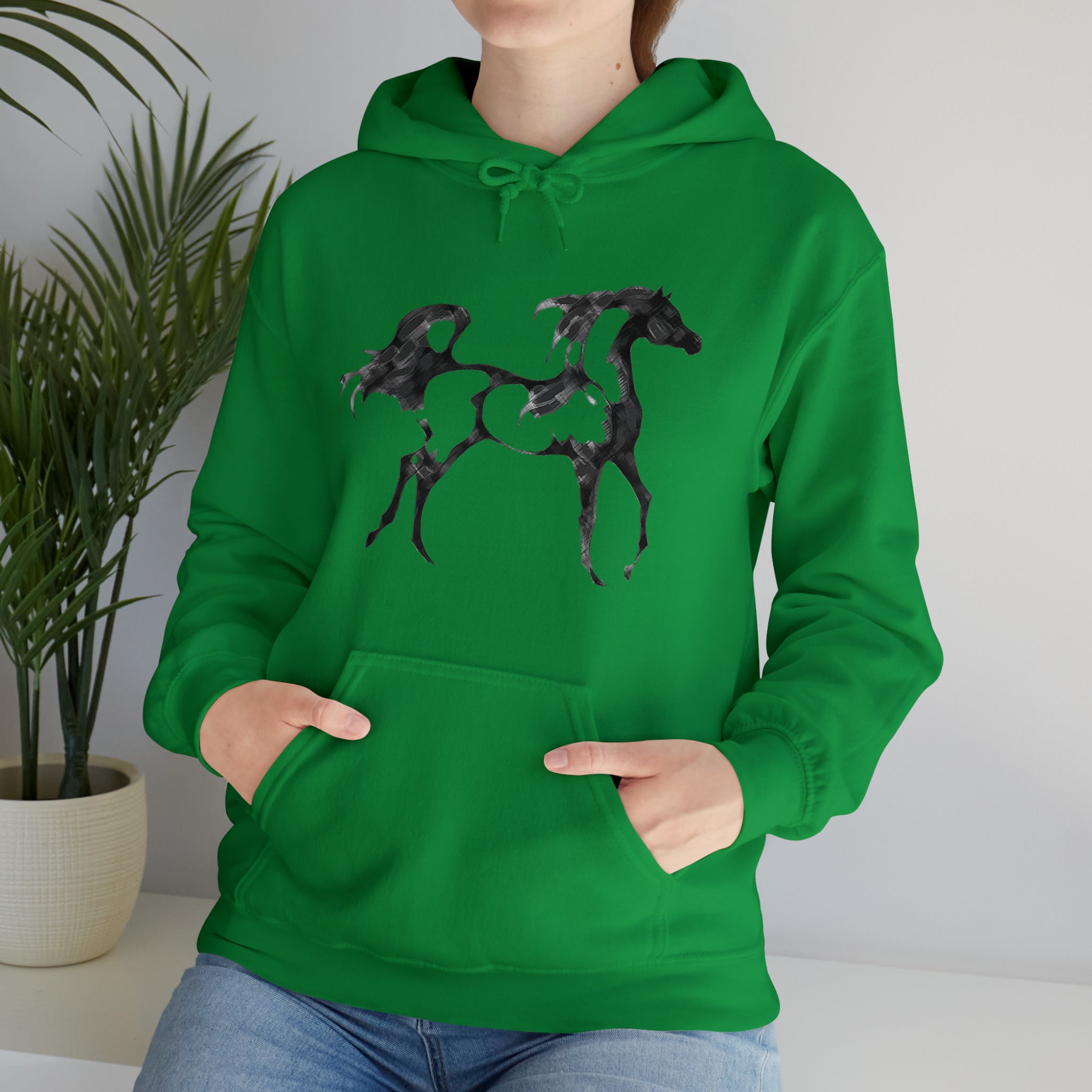 Unisex Heavy Blend™ Hooded Sweatshirt Arabian Horse front Print