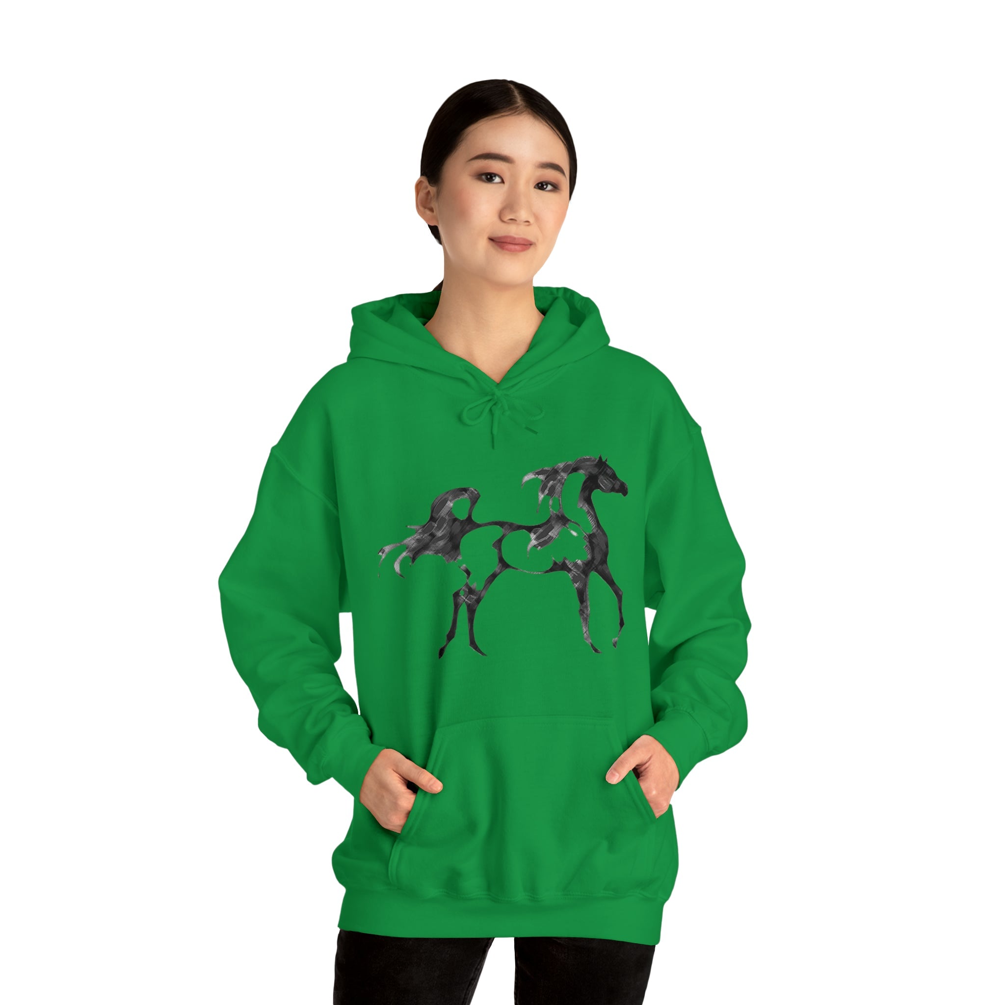 Unisex Heavy Blend™ Hooded Sweatshirt Arabian Horse front Print