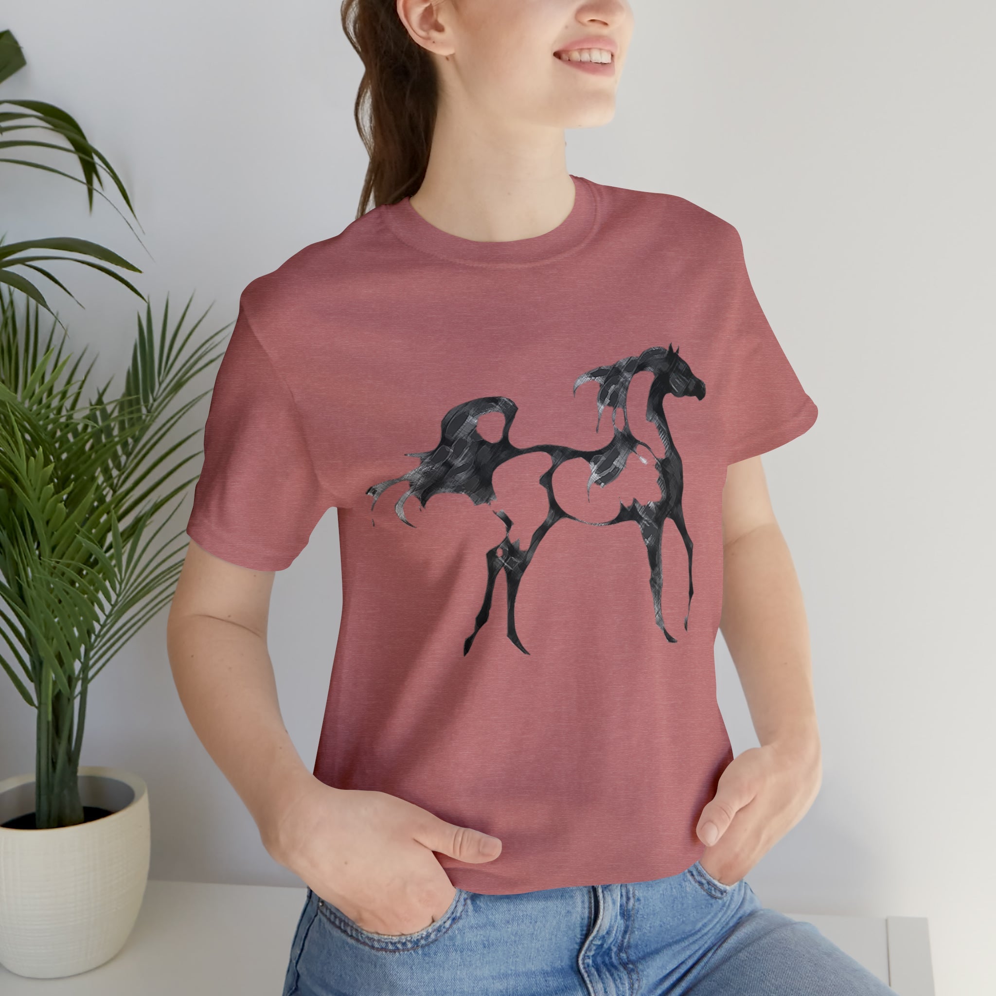 Unisex Jersey Short Sleeve Tee Arabian Horse Print