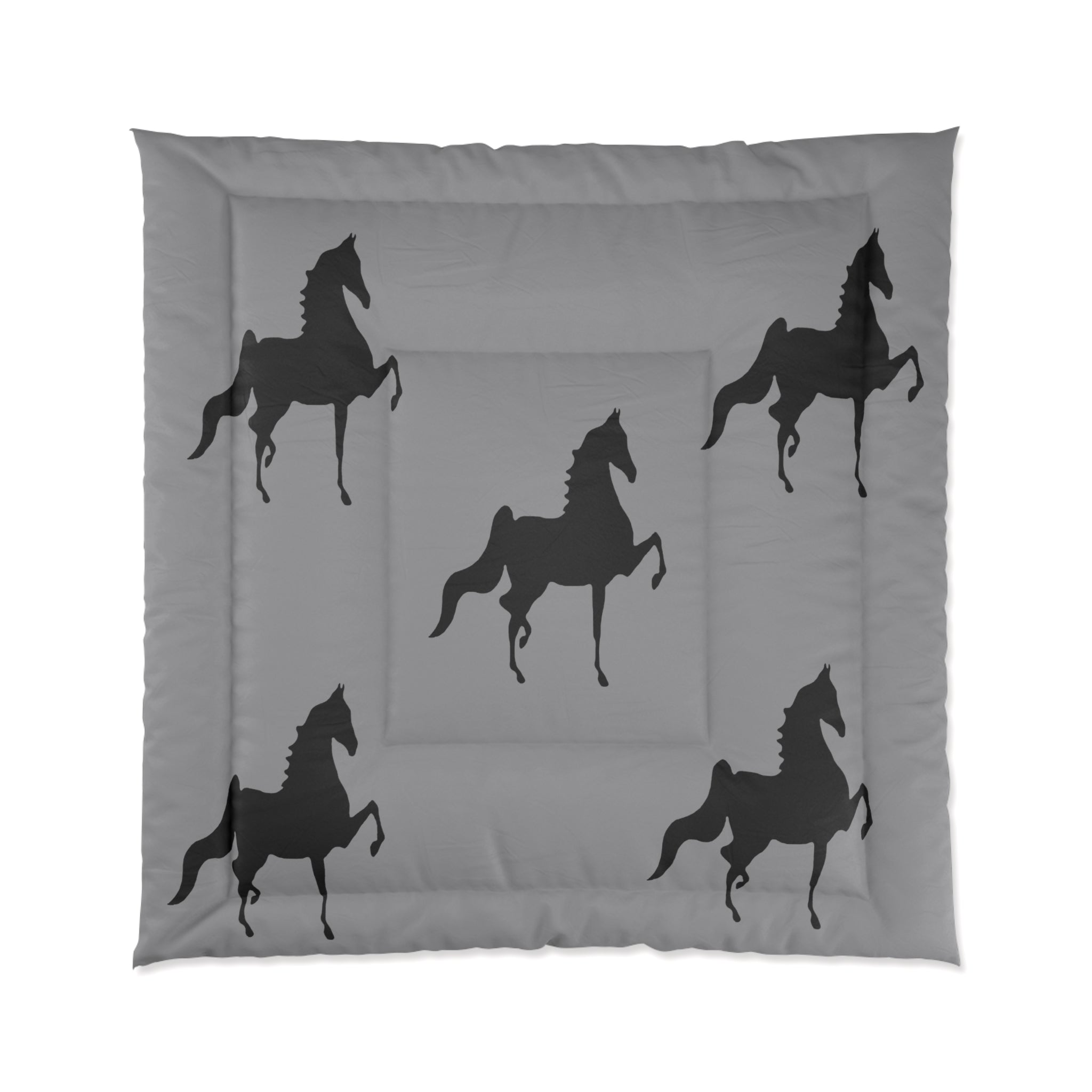 Comforter Grey with Saddlebred Print