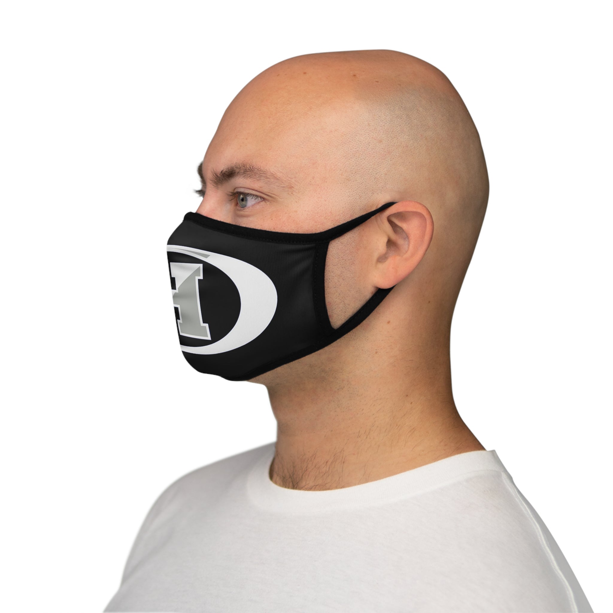 Haskell Fitted Polyester Face Mask Black