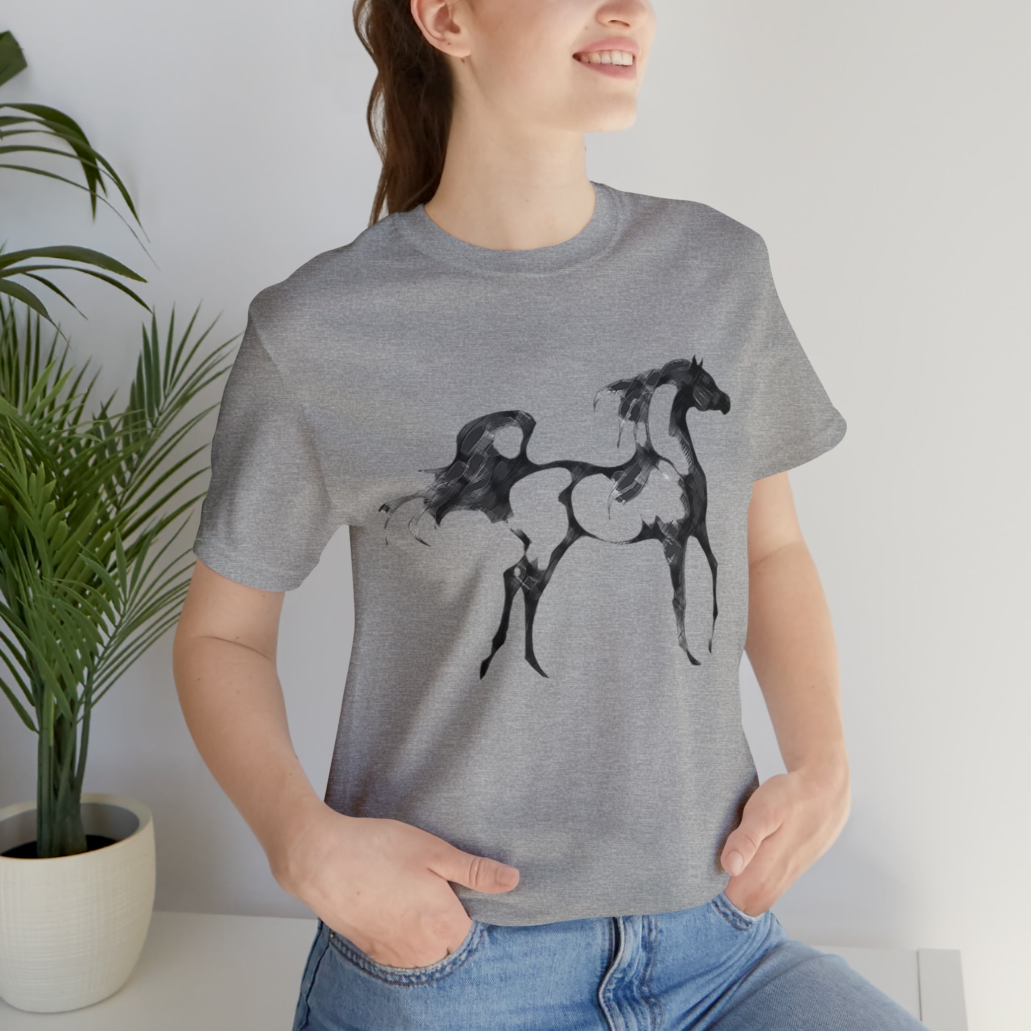 Unisex Jersey Short Sleeve Tee Arabian Horse Print